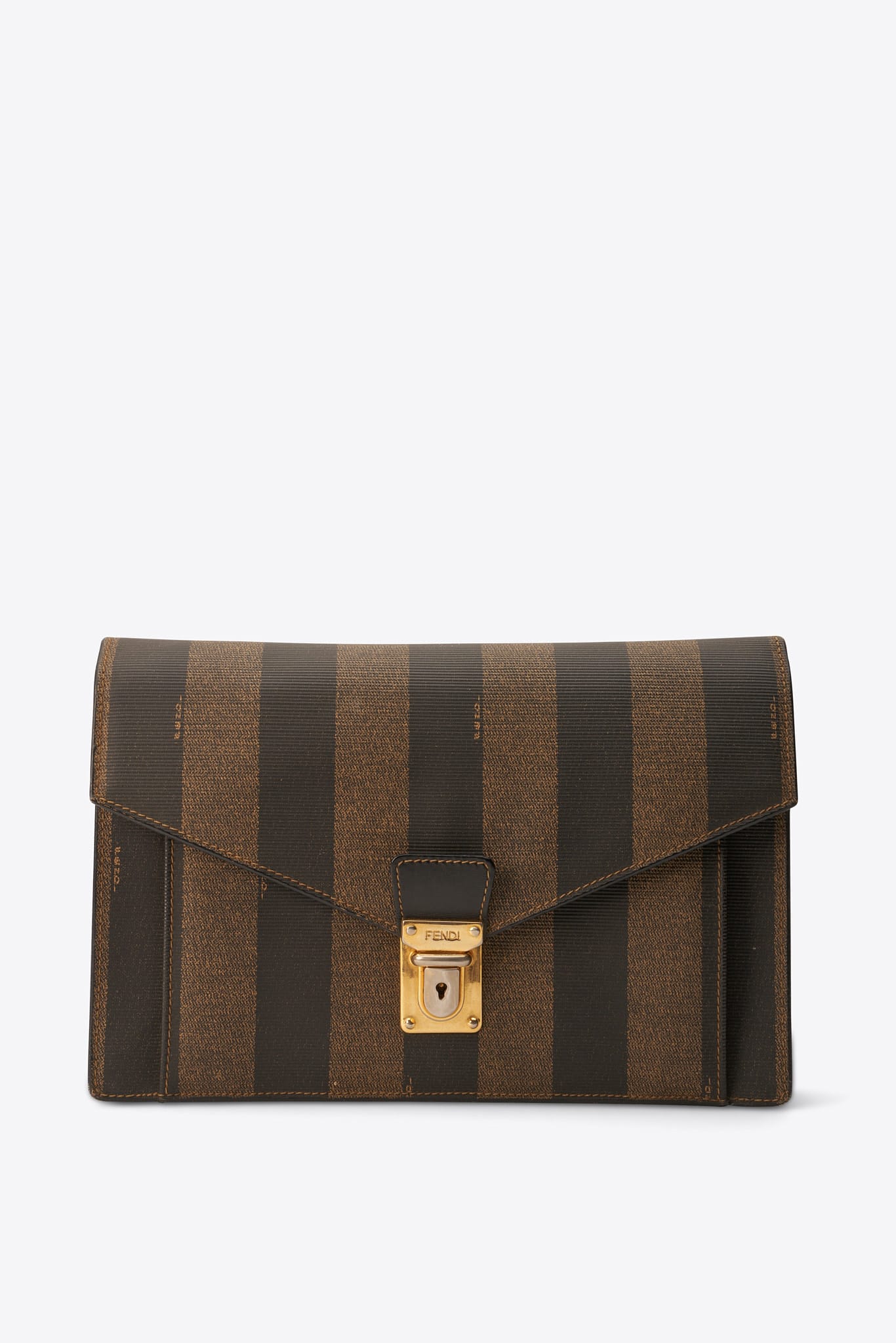 Bolso de hombro Fendi vintage en lienzo de cebra