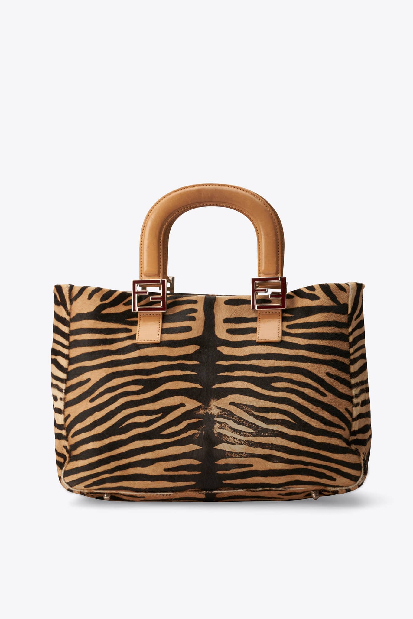 Fendi Vintage tote in Beige Zebra Print Calf Hair