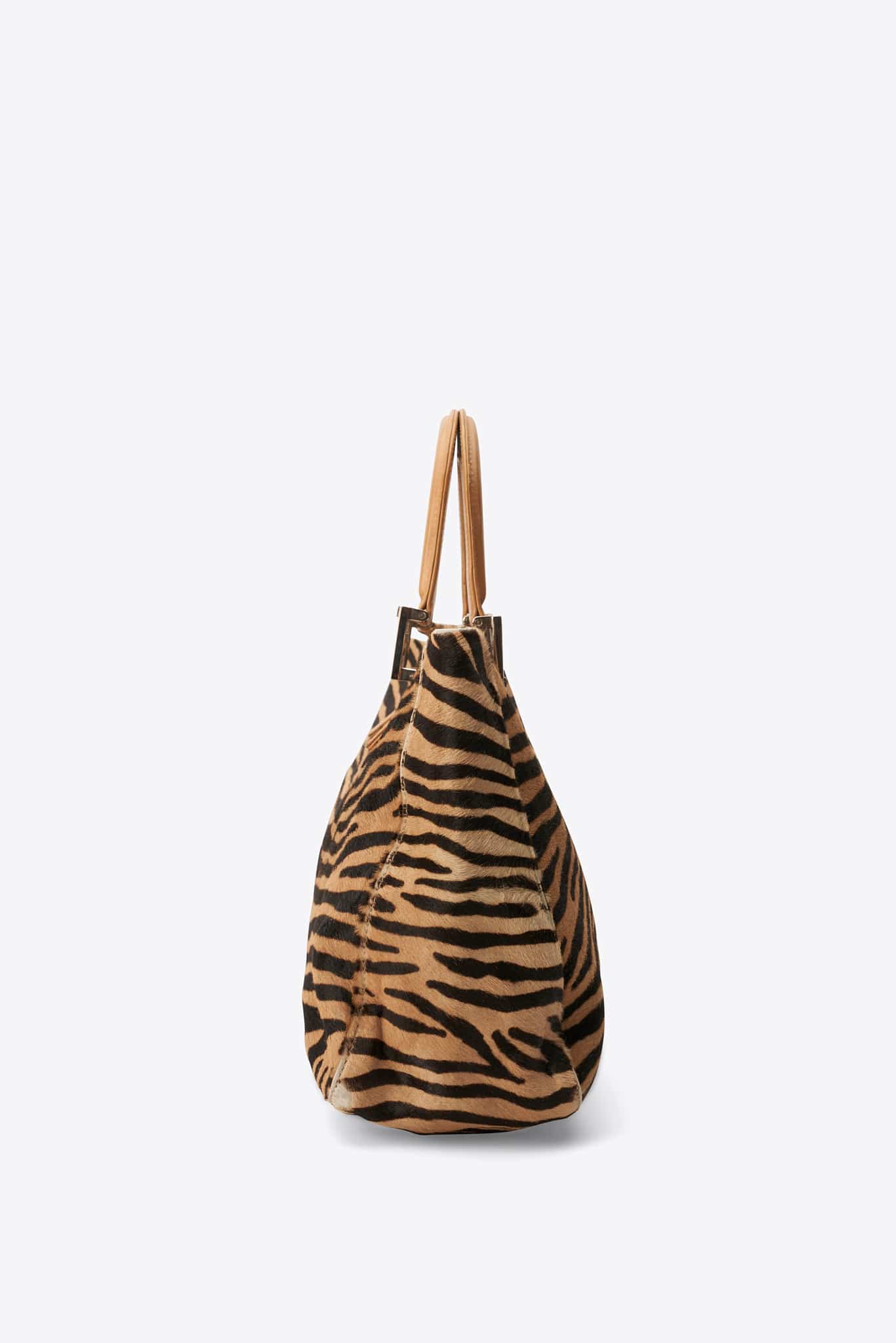 Fendi Vintage tote in Beige Zebra Print Calf Hair