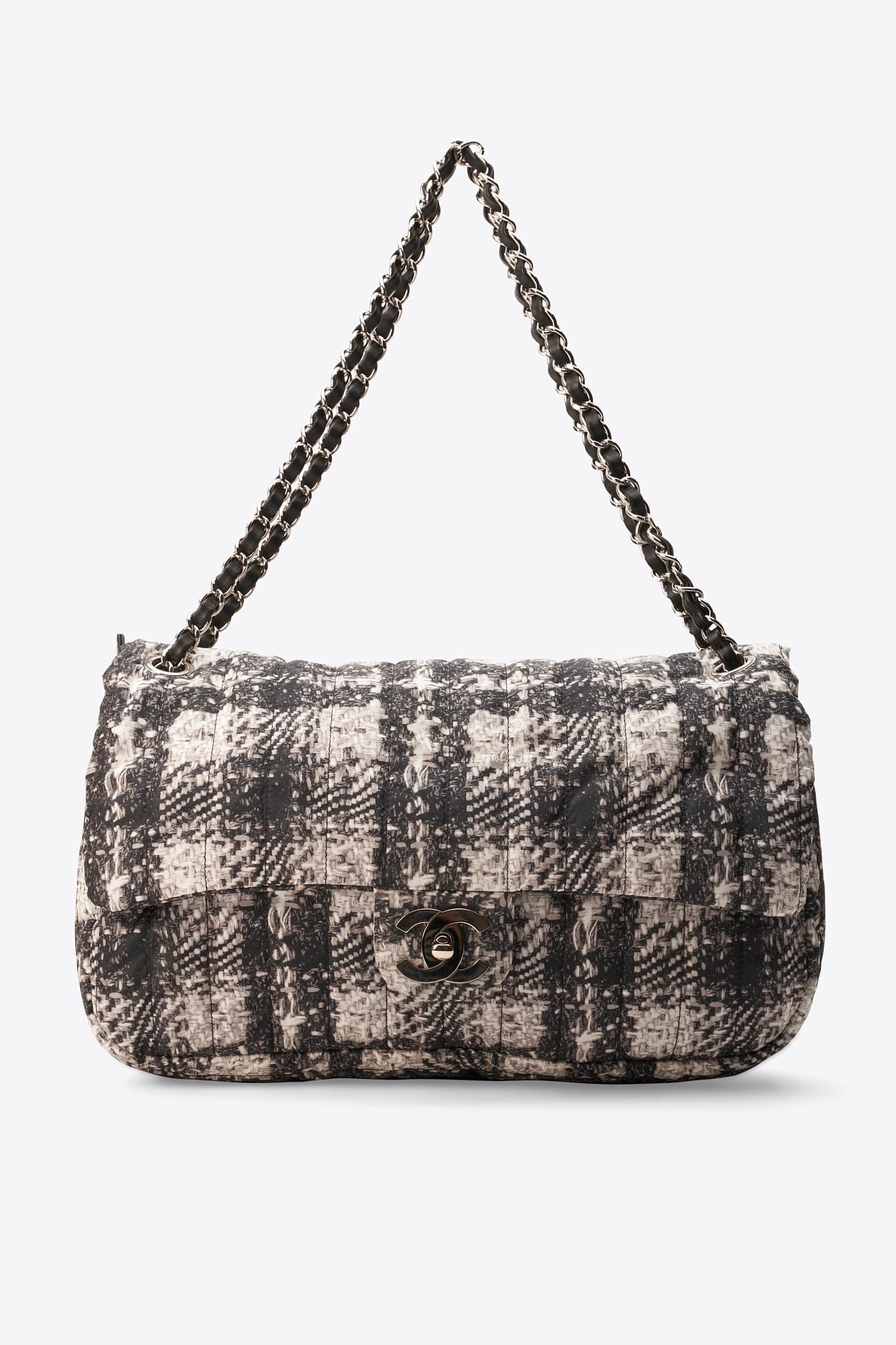 Vintage Chanel Svart läderkopplingspåse med 24k guldpläterad hårdvara
