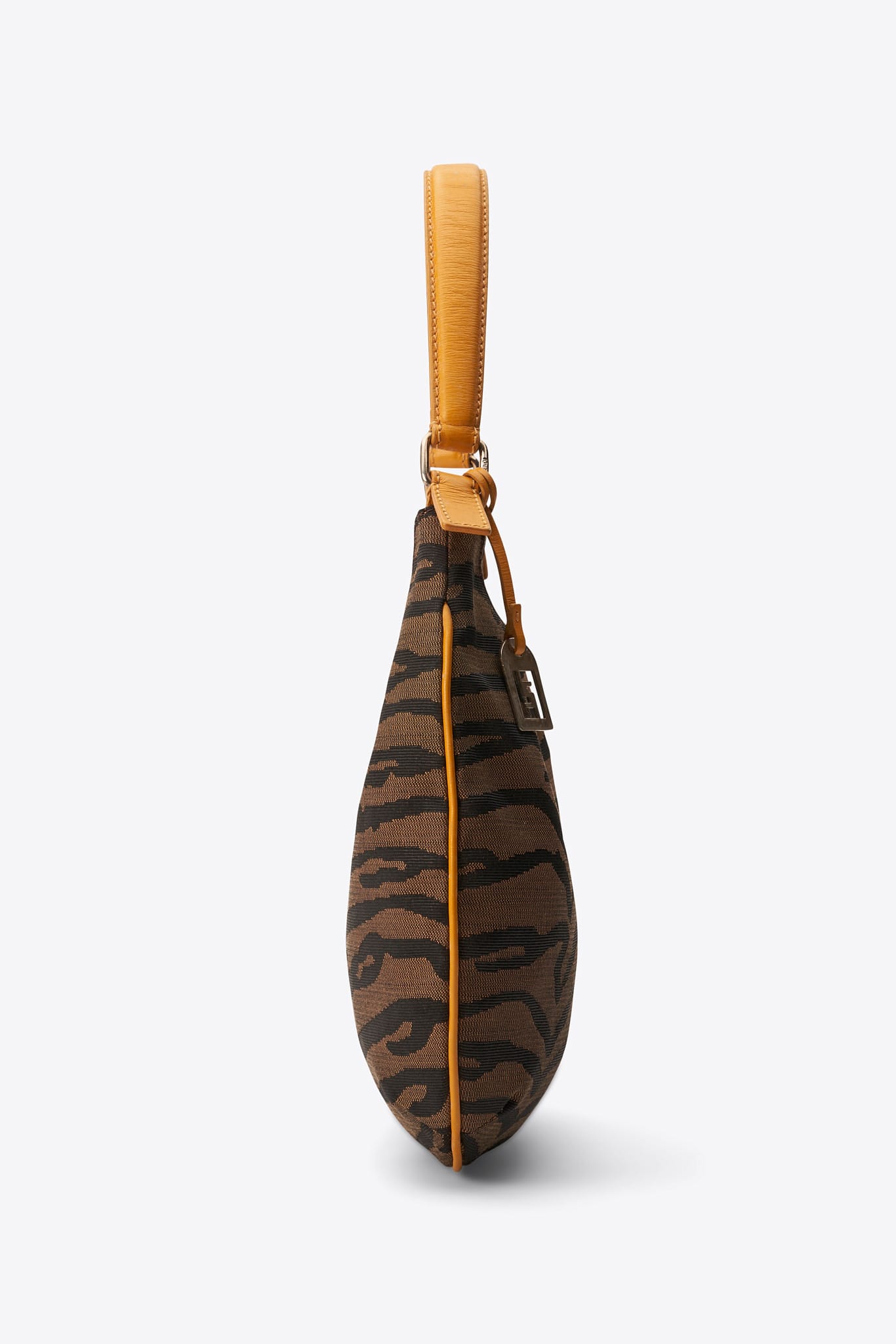 Bolso de hombro Fendi vintage en lienzo de cebra