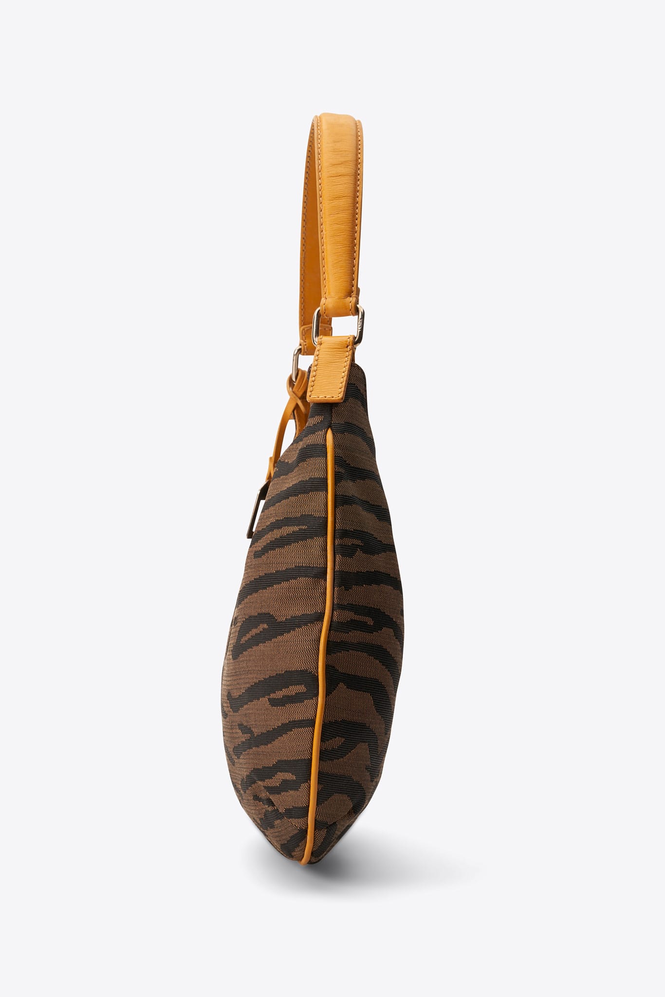 Bolso de hombro Fendi vintage en lienzo de cebra