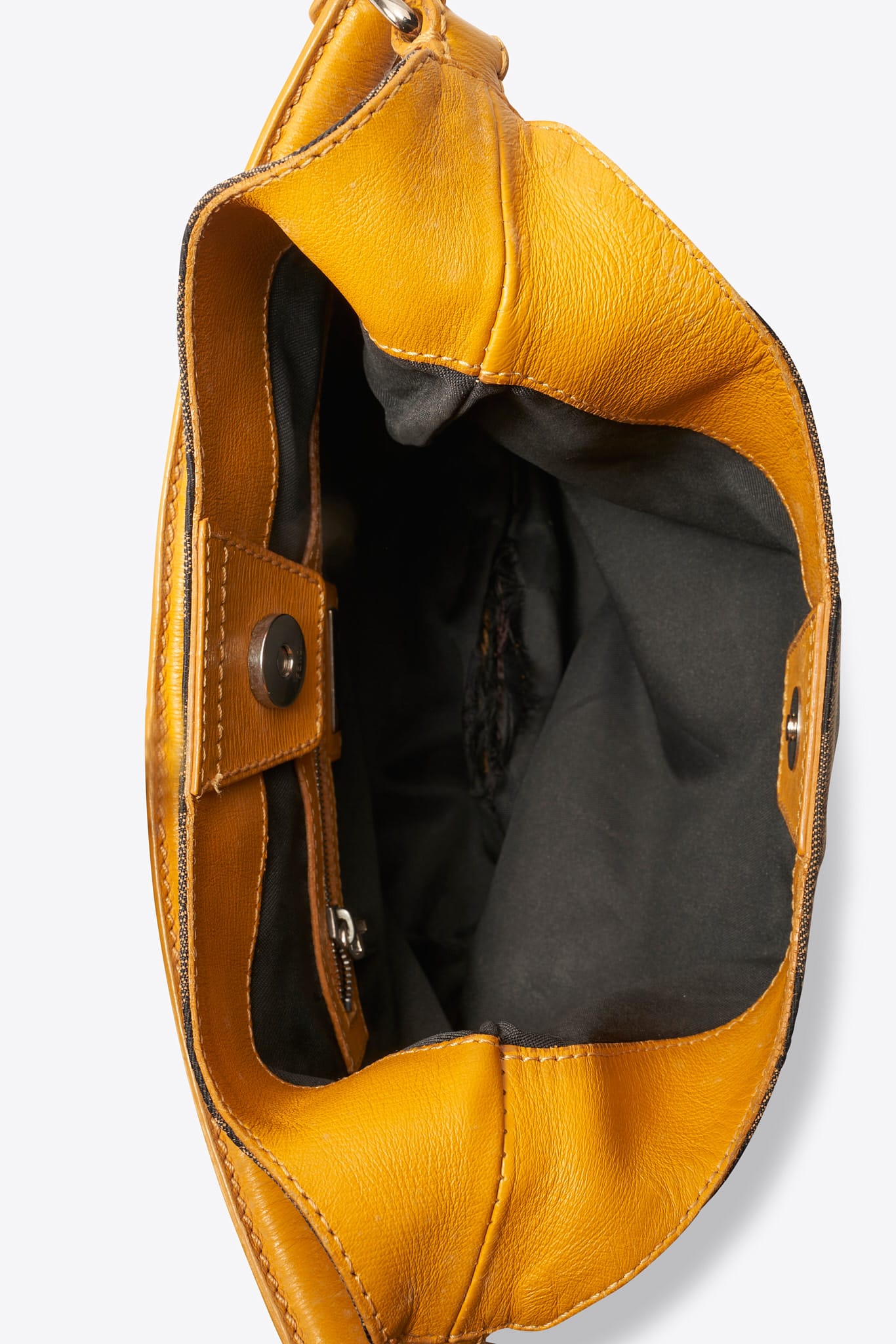 Bolso de hombro Fendi vintage en lienzo de cebra