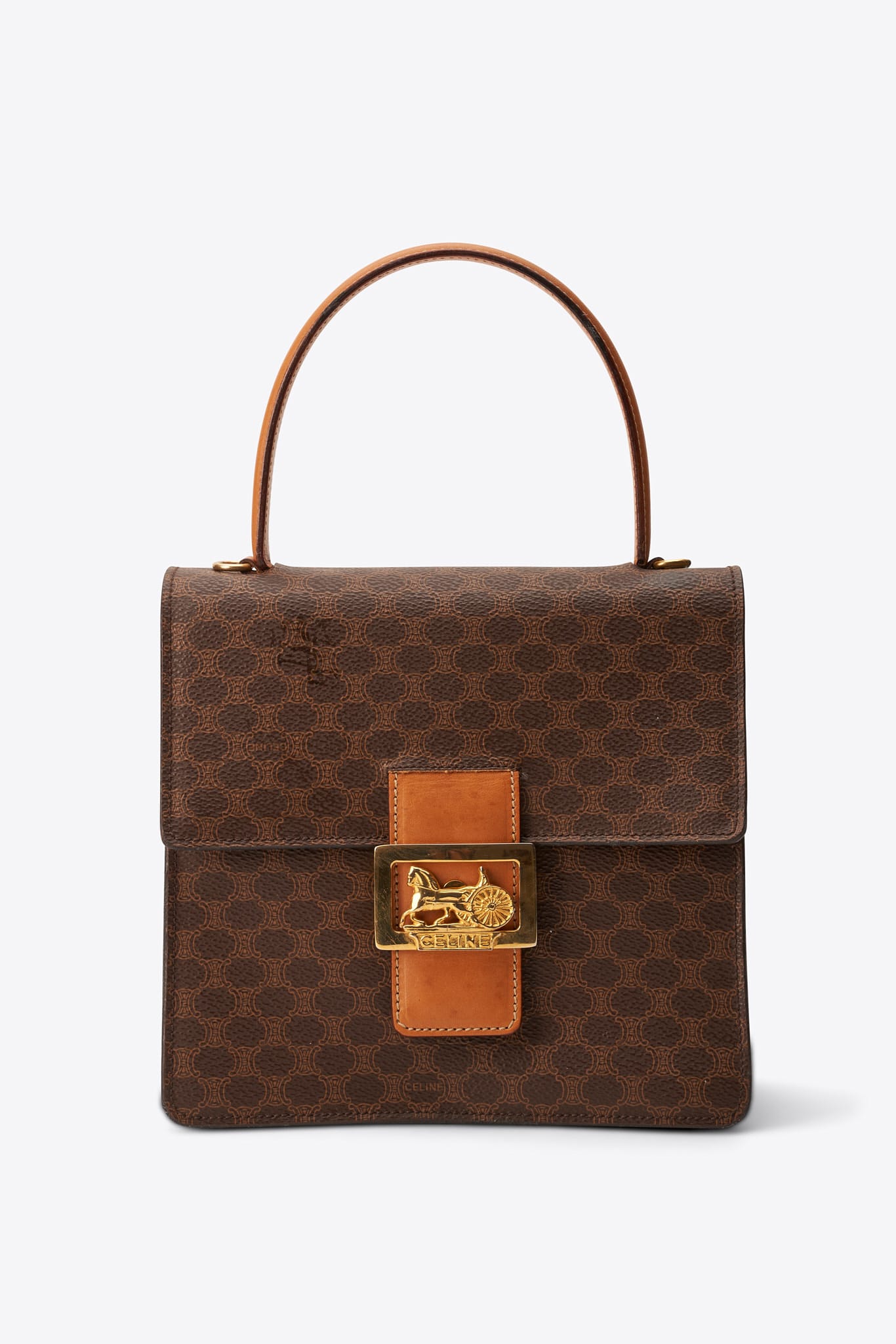 Vintage Celine Macadam Top Handle Bag