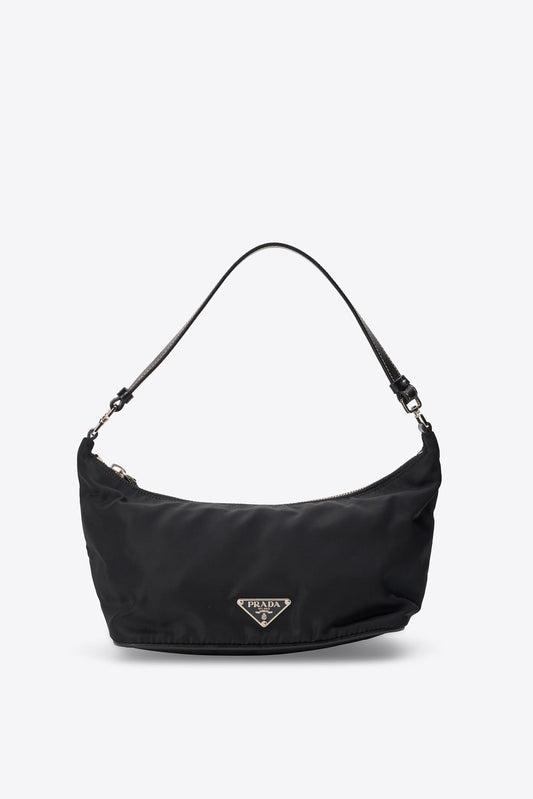 Vintage Prada Black Nylon Shoulder Bag