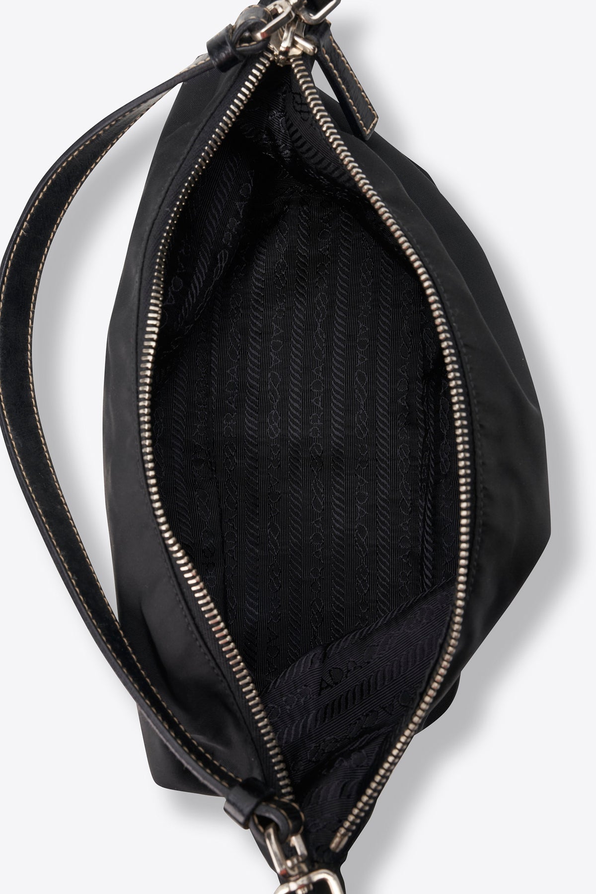 Vintage Prada Black Nylon Shoulder Bag