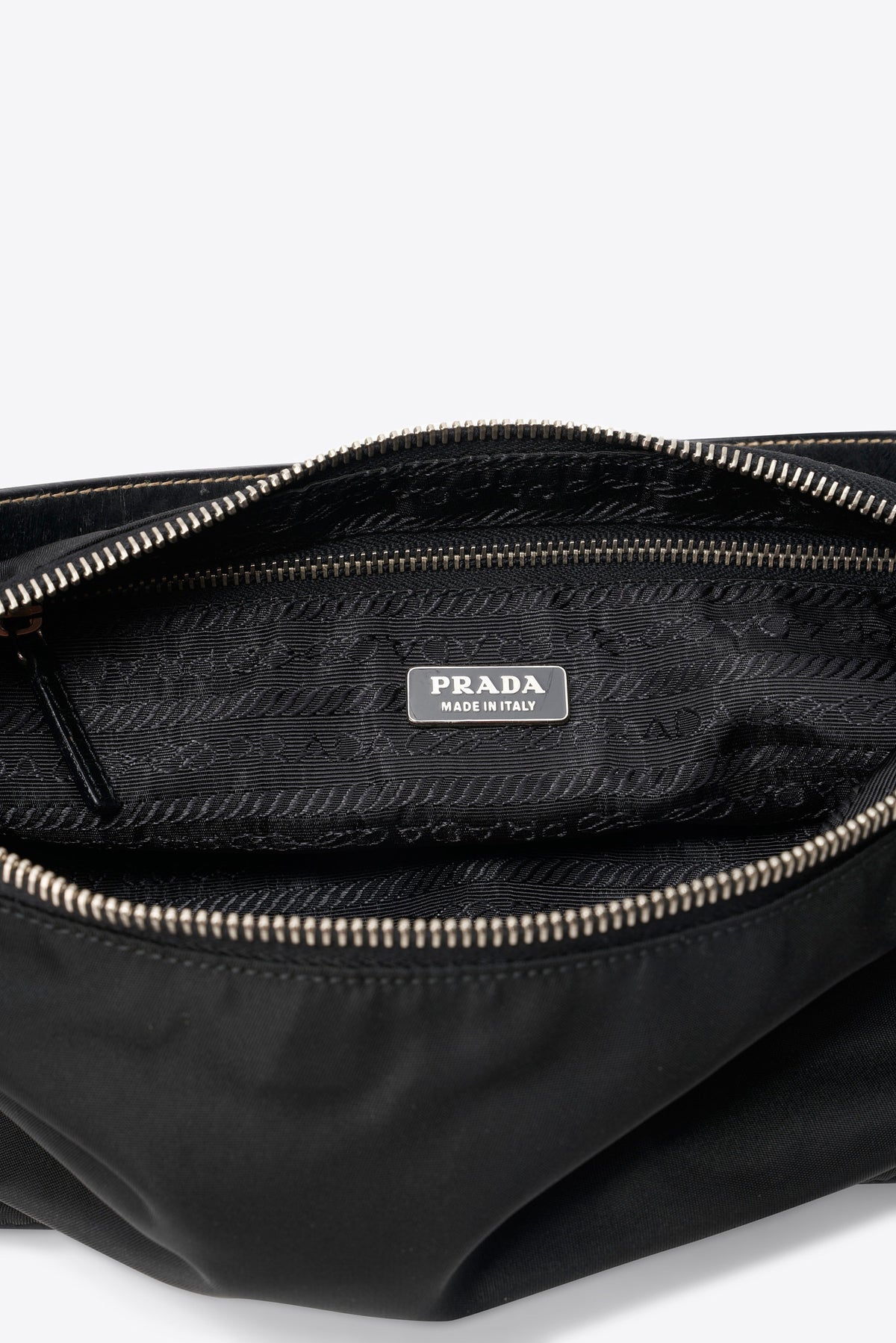 Vintage Prada Black Nylon Shoulder Bag