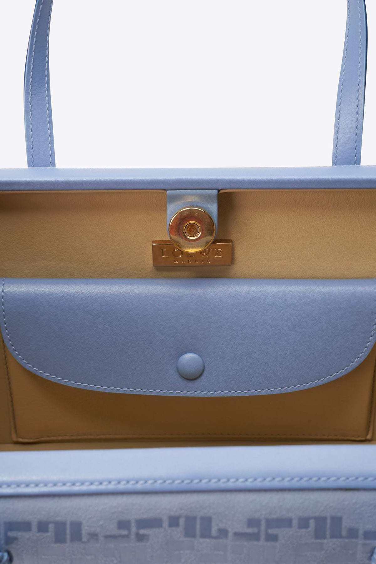 Vintage Loewe Blue Monogram Top Handle Bag