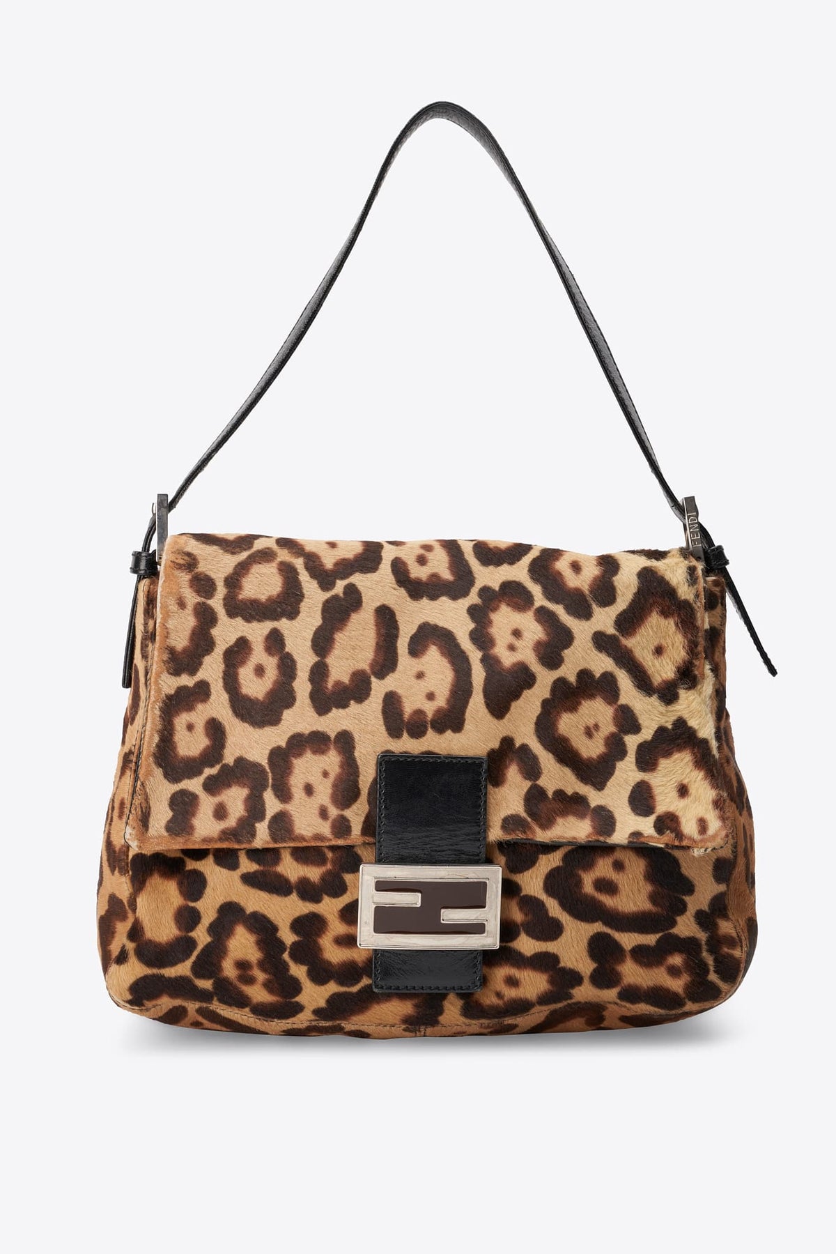 Vintage Fendi Mamma Baguette in Leopard Print Calf Hair