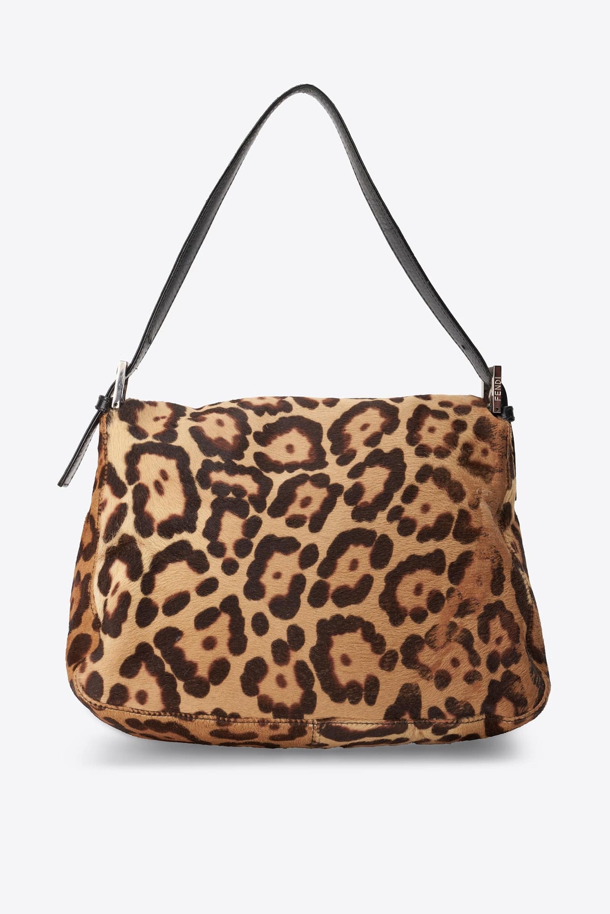 Vintage Fendi Mamma Baguette in Leopard Print Calf Hair