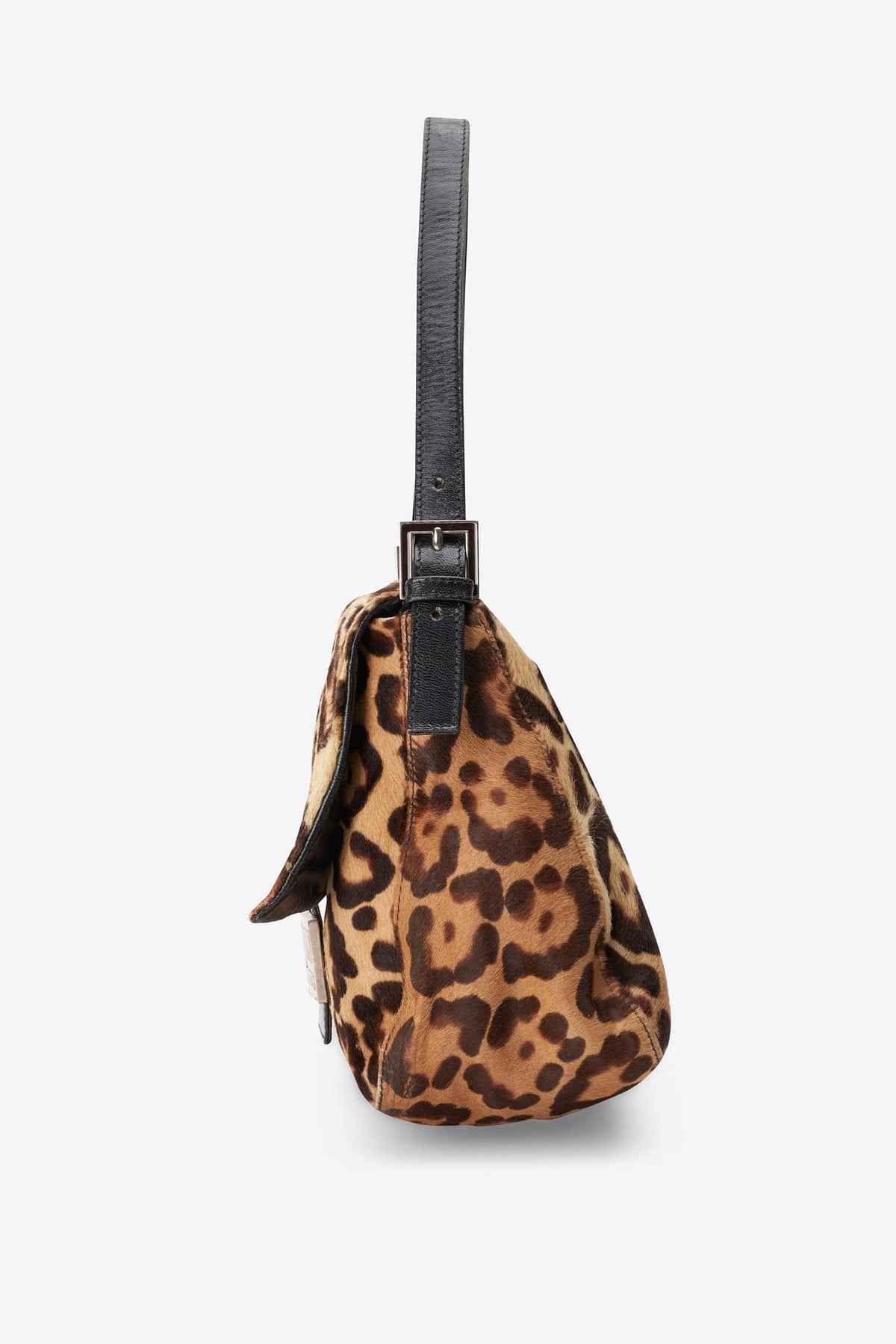 Vintage Fendi Mamma Baguette in Leopard Print Calf Hair