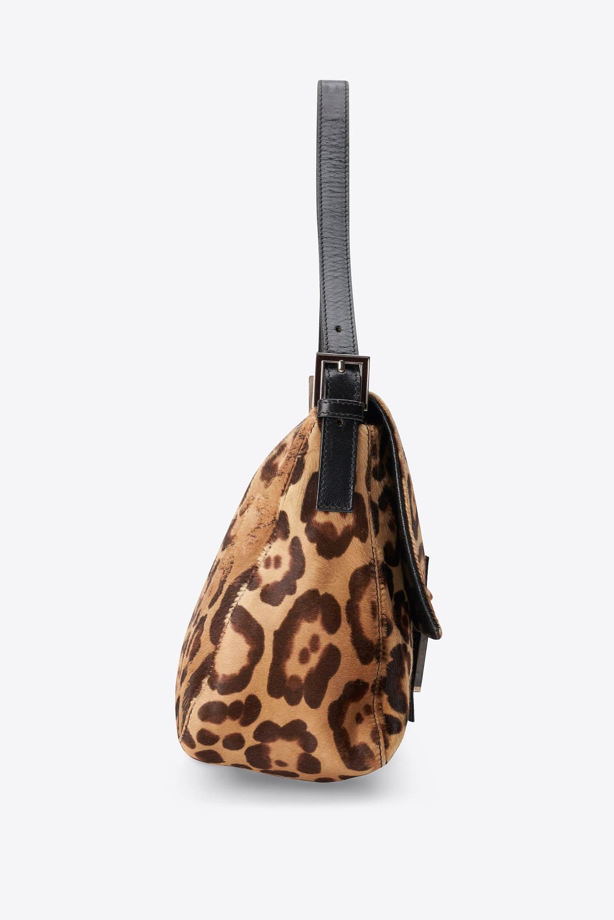 Vintage Fendi Mamma Baguette in Leopard Print Calf Hair
