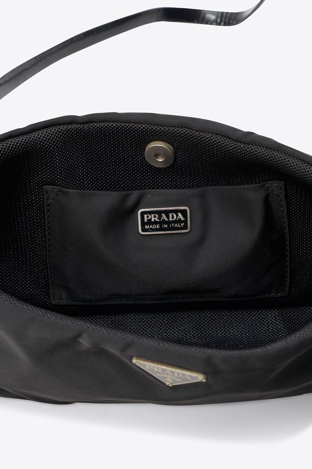 Vintage Prada Black Nylon Shoulder Bag