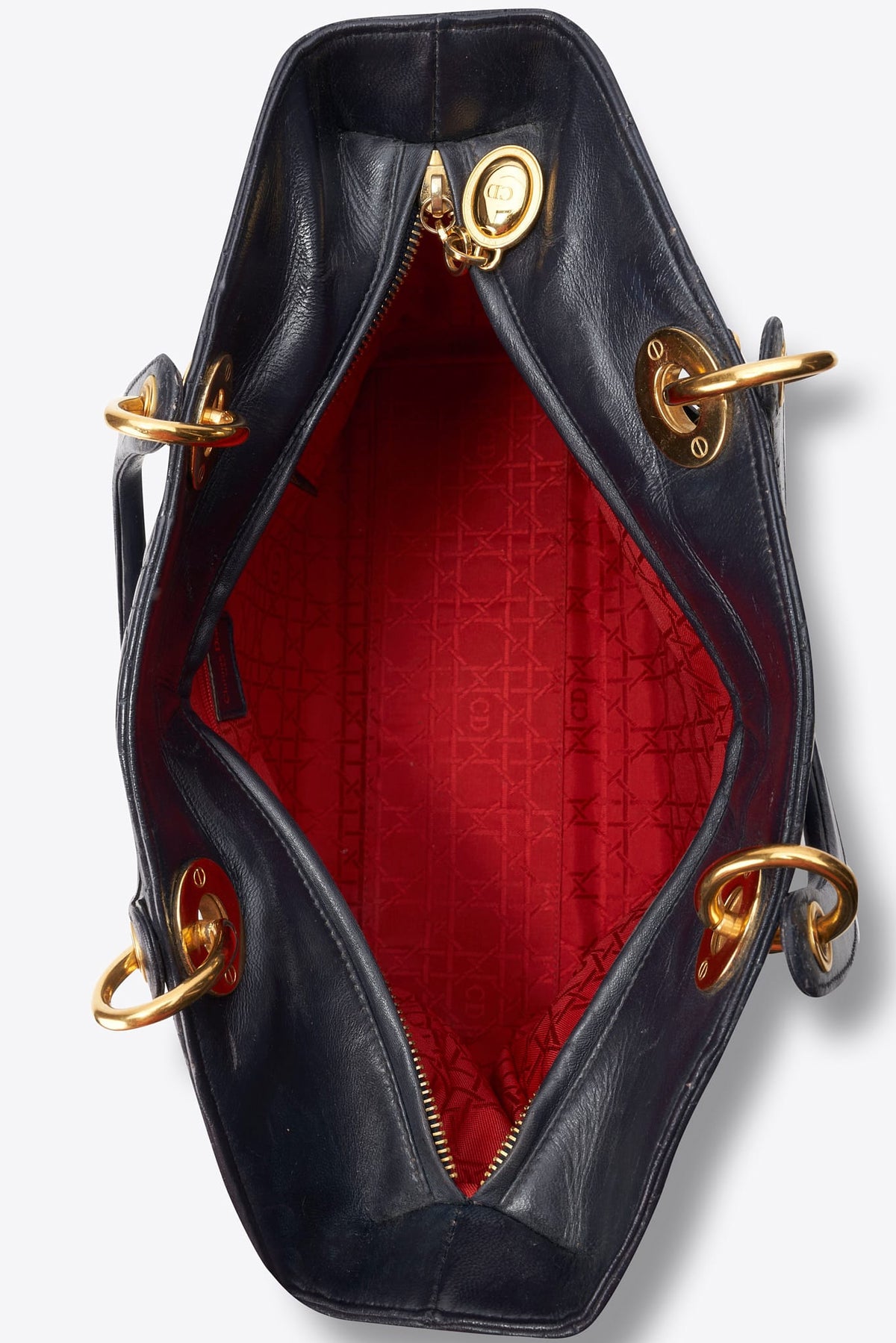 Vintage Dior Lady Dior Navy Cannage Bag