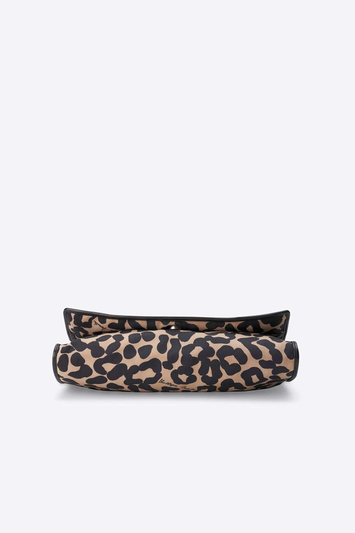 Vintage Bottega Veneta Leopard Print Canvas Shoulder Bag