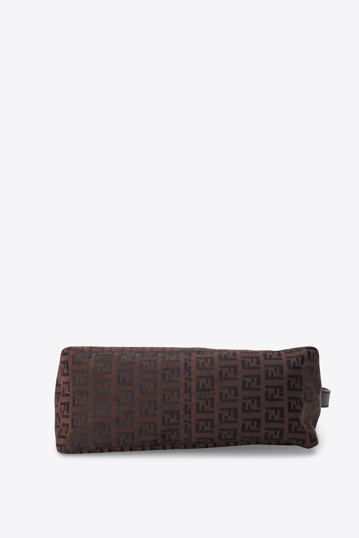 Vintage Fendi Zucchino Brown & Black Shoulder Bag