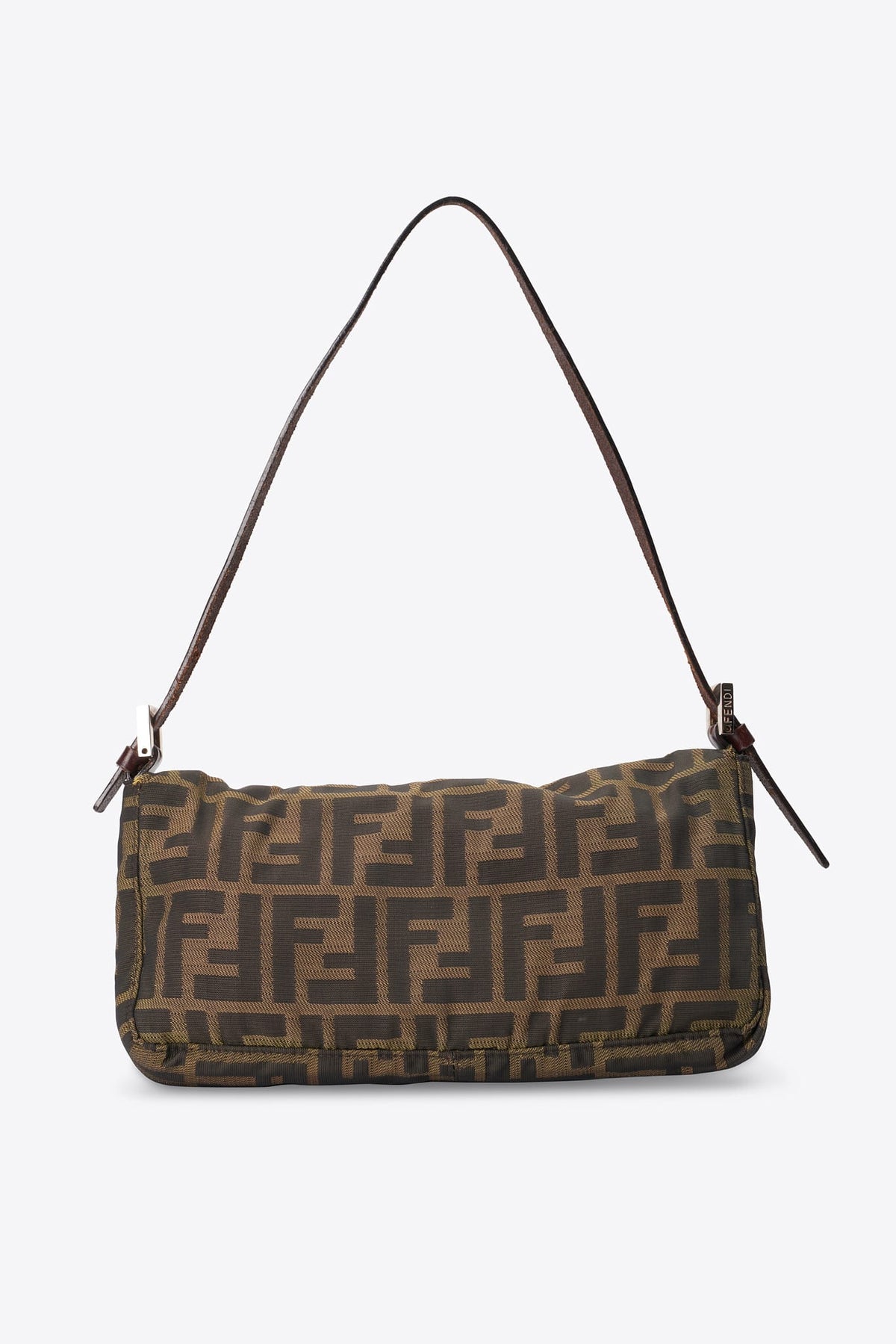 Vintage Fendi Zucca Brown Shoulder Bag