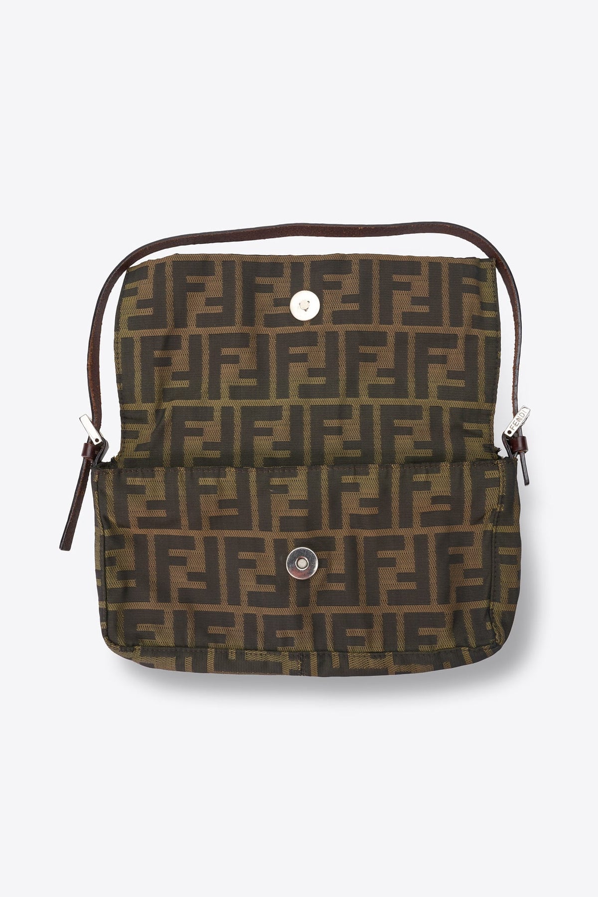 Vintage Fendi Zucca Brown Shoulder Bag