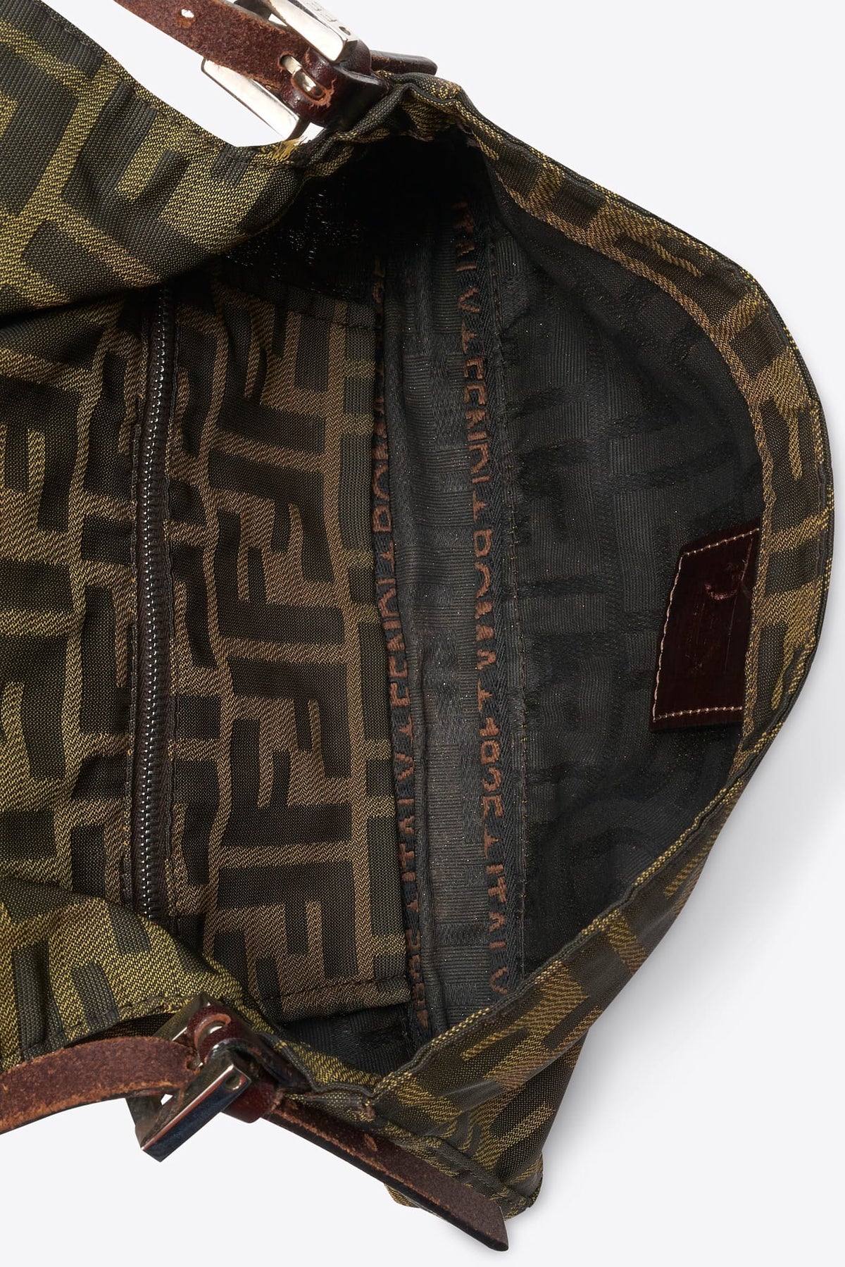 Vintage Fendi Zucca Brown Shoulder Bag