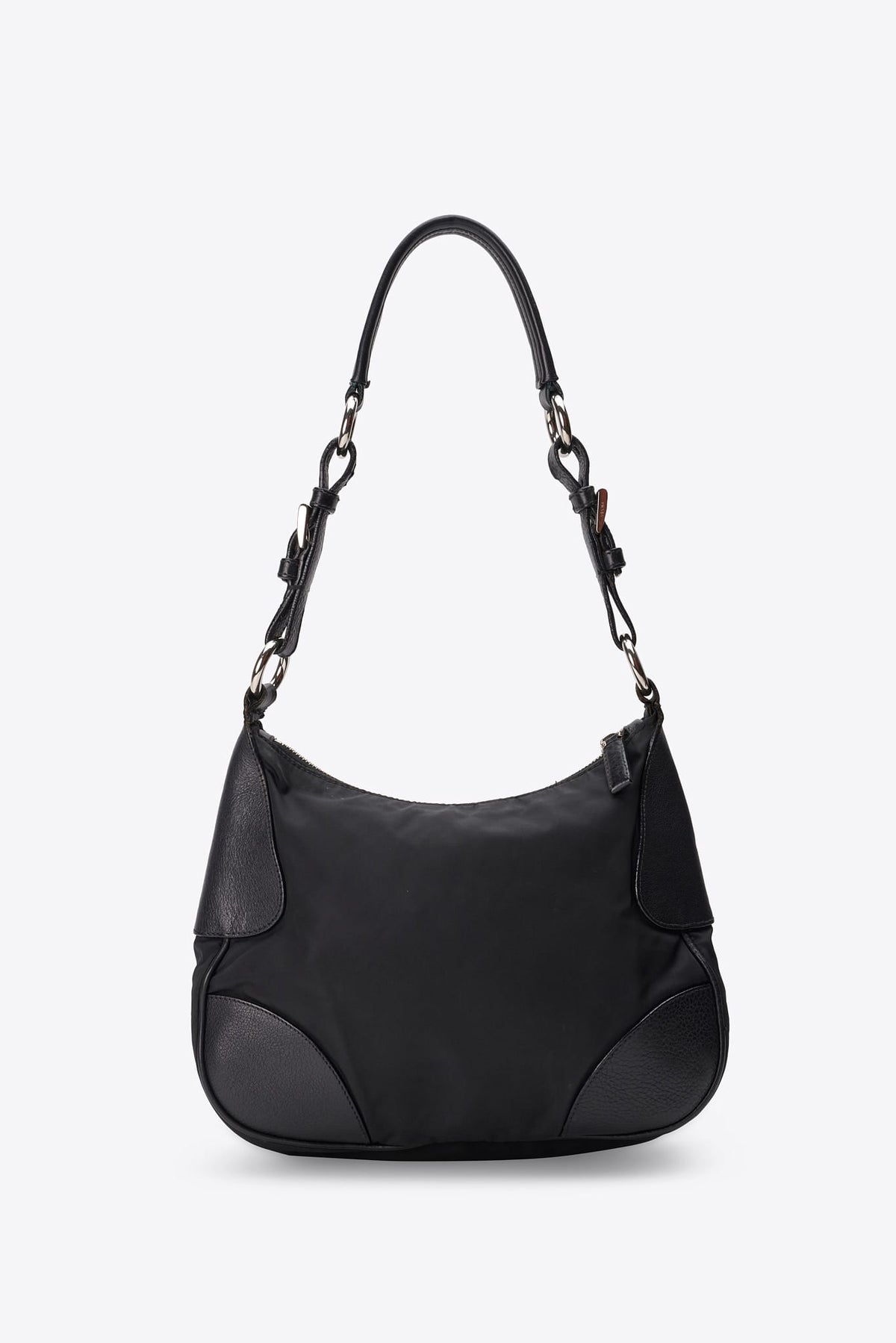 Vintage Prada Black Nylon Shoulder Bag