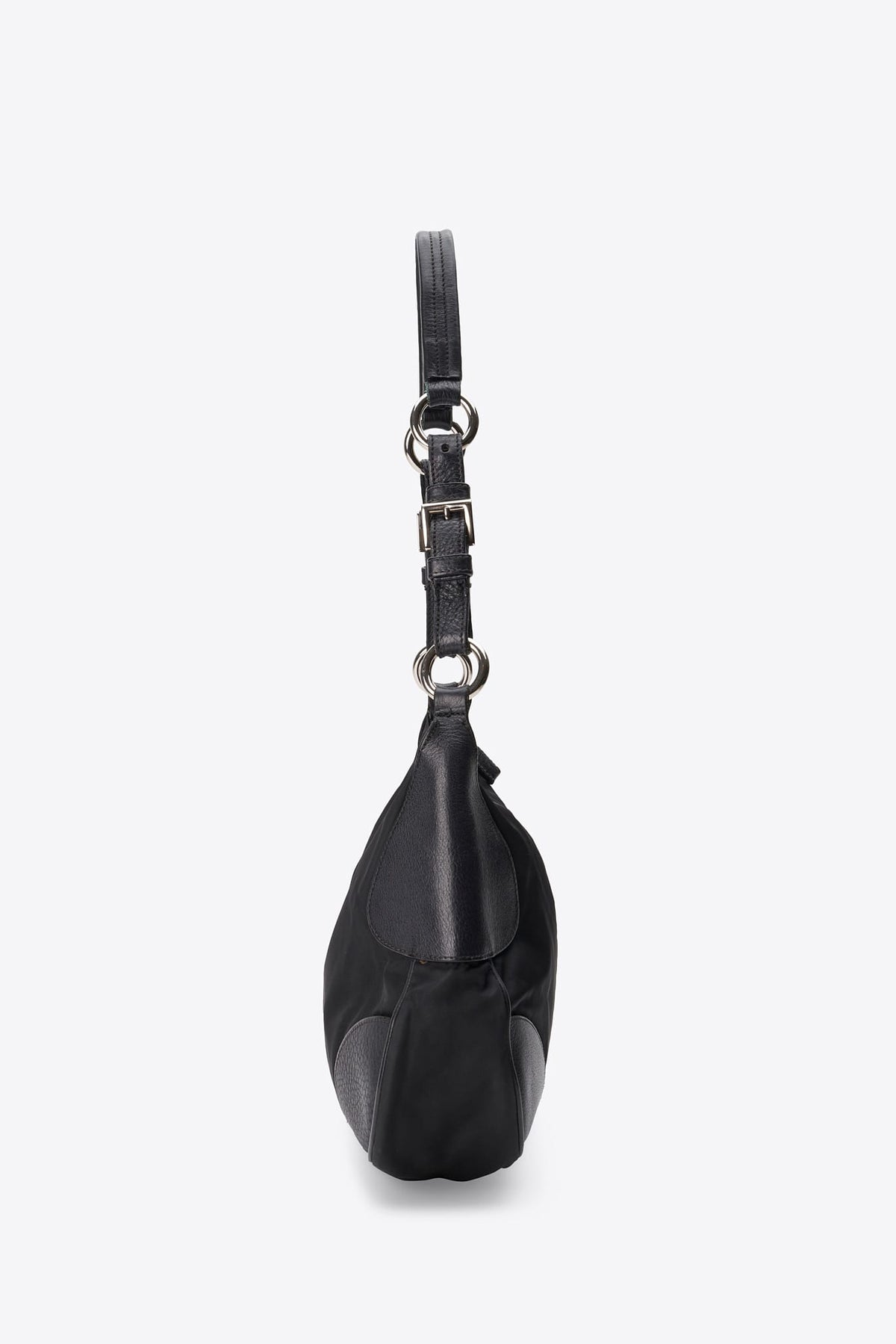 Vintage Prada Black Nylon Shoulder Bag