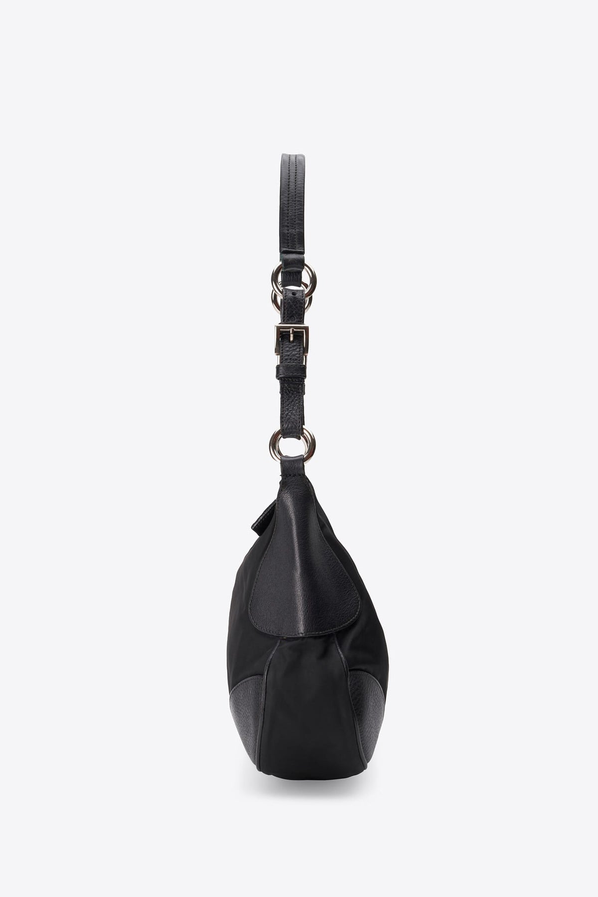 Vintage Prada Black Nylon Shoulder Bag