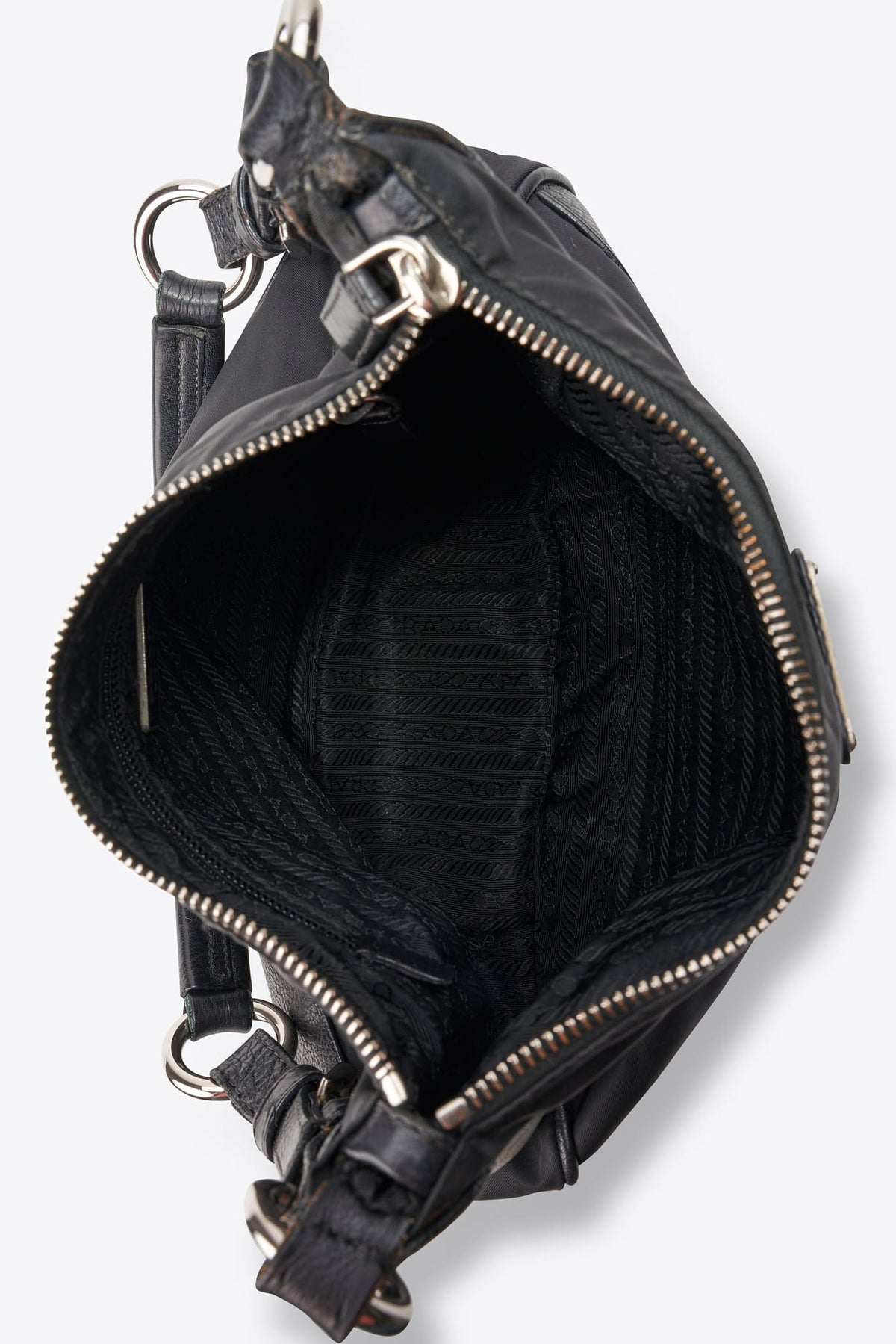 Vintage Prada Black Nylon Shoulder Bag