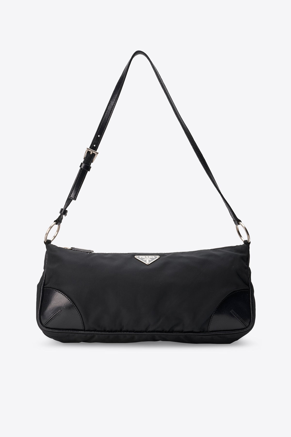 Vintage Prada Black Nylon Shoulder Bag