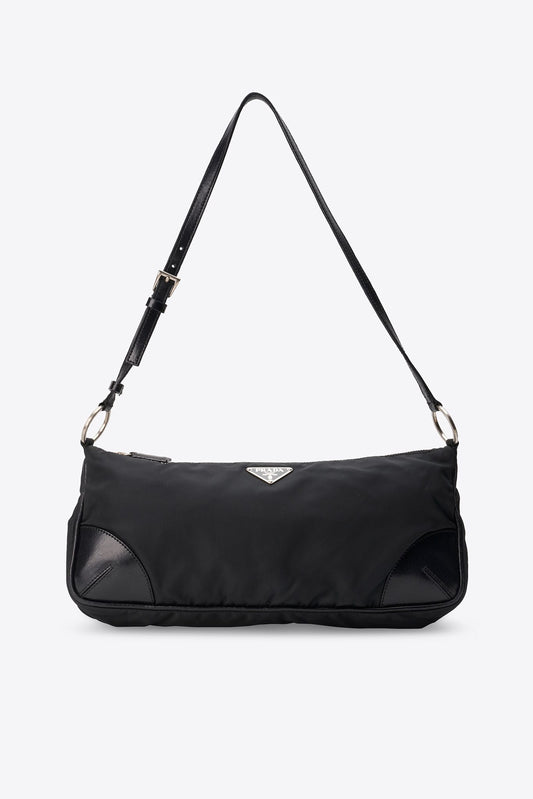 Vintage Prada Black Nylon Shoulder Bag