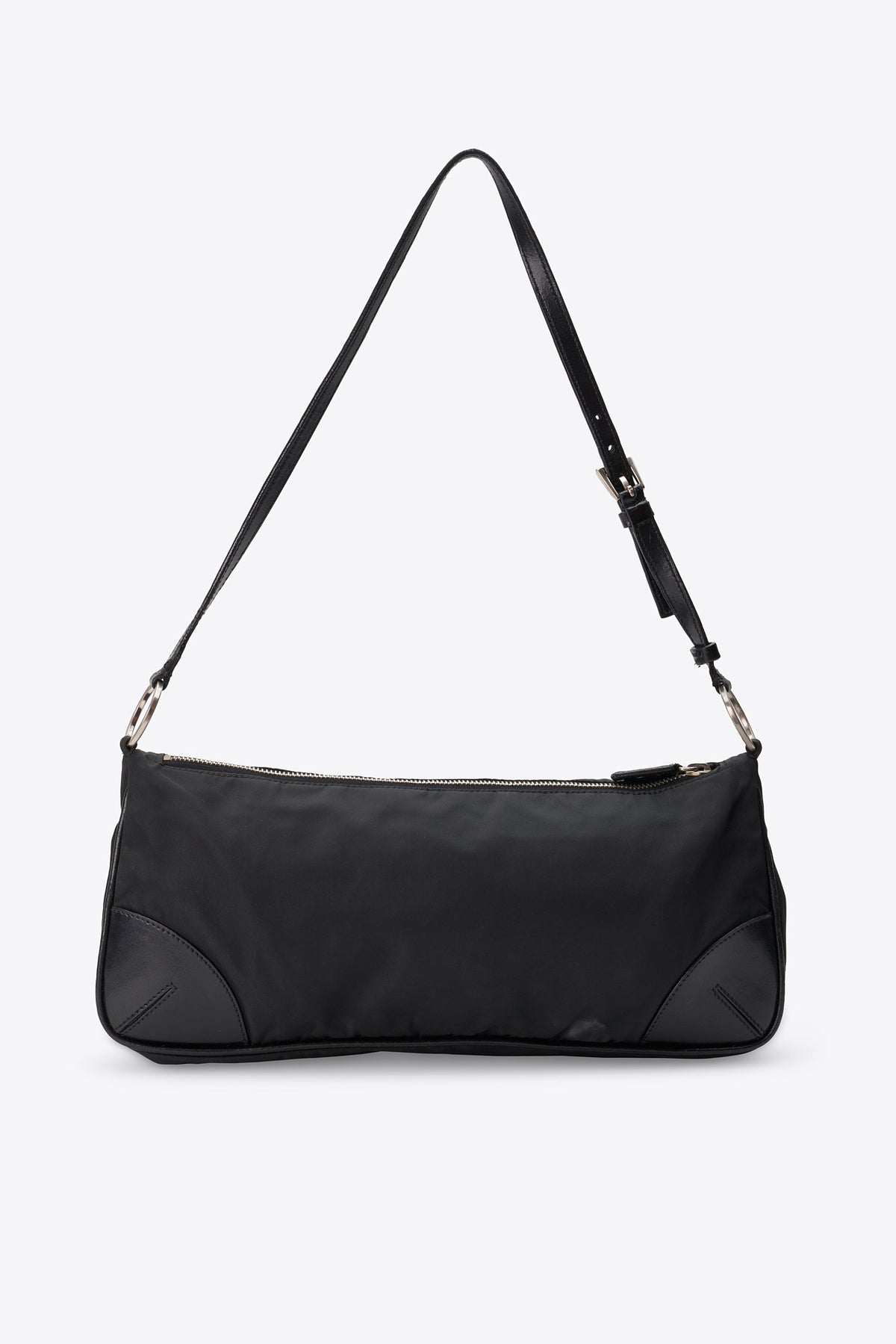 Vintage Prada Black Nylon Shoulder Bag