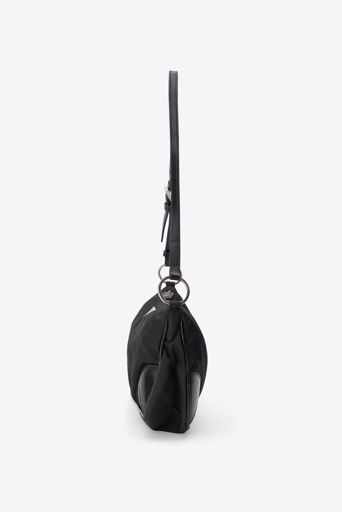 Vintage Prada Black Nylon Shoulder Bag