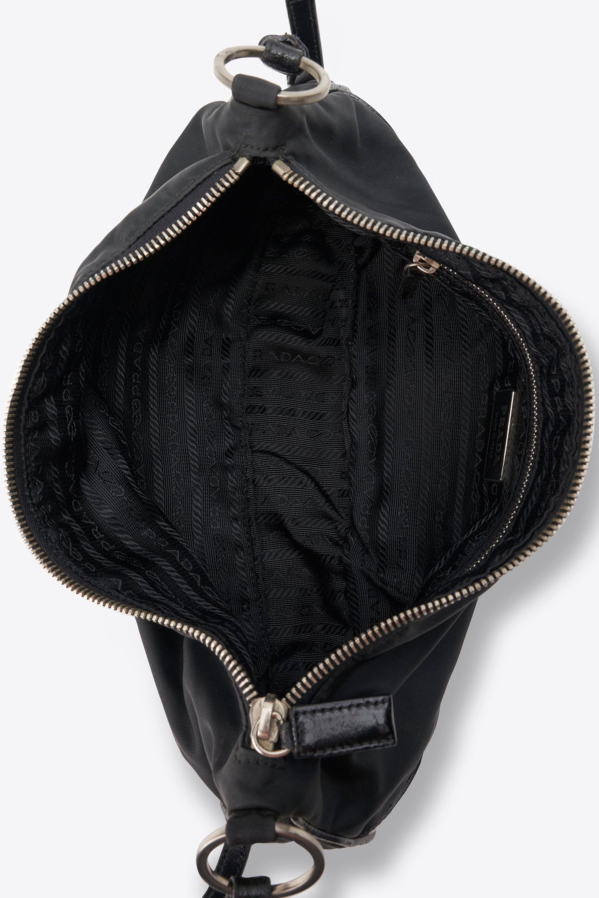 Vintage Prada Black Nylon Shoulder Bag