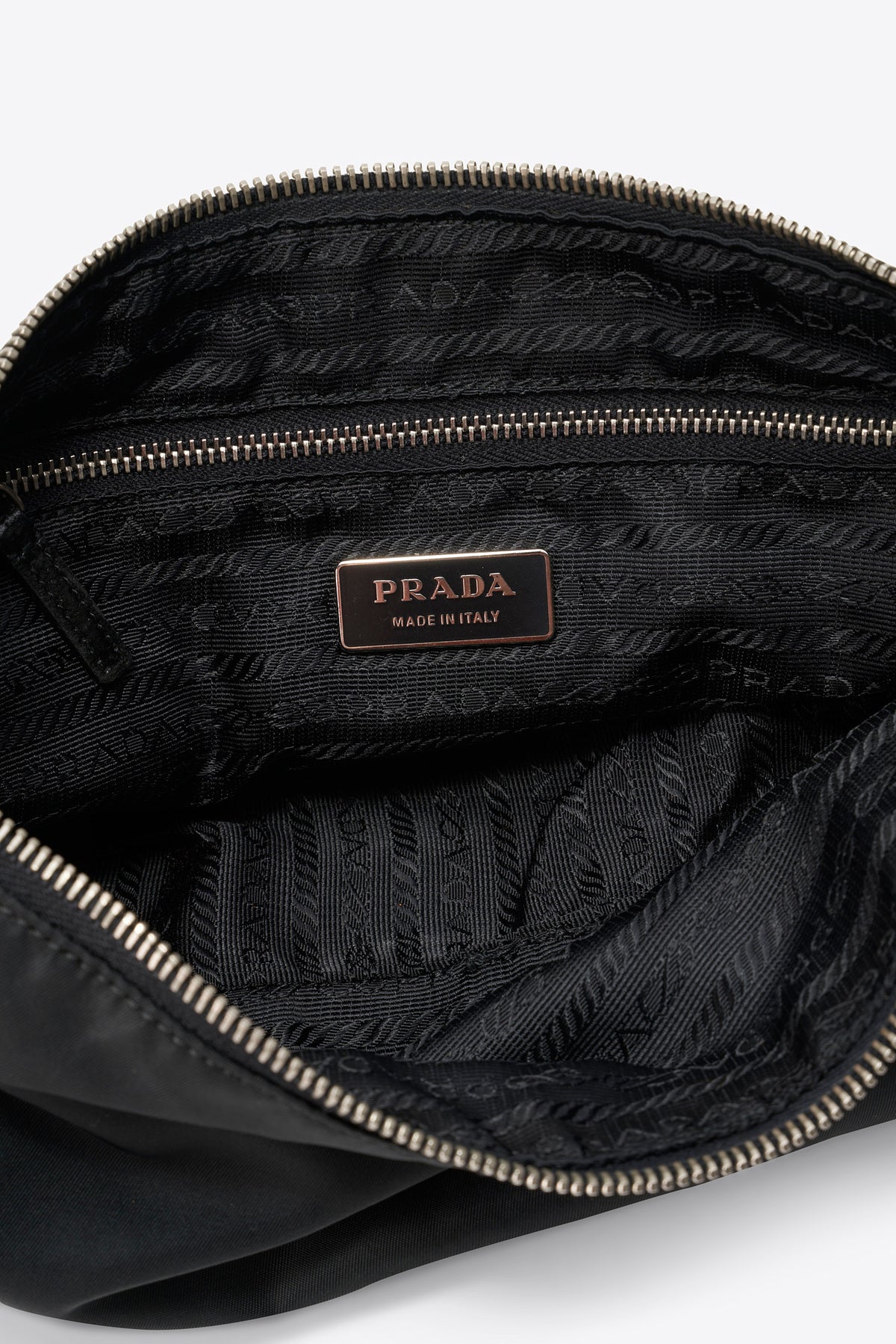 Vintage Prada Black Nylon Shoulder Bag