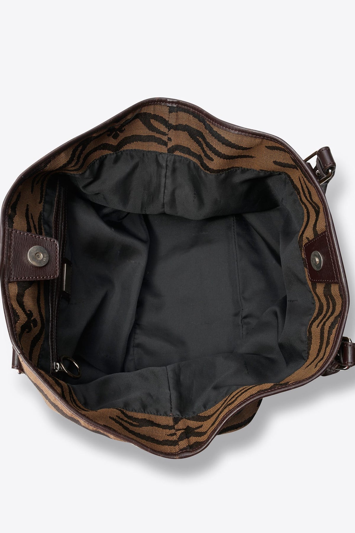 Vintage Fendi Tiger Print Canvas Tote Bag
