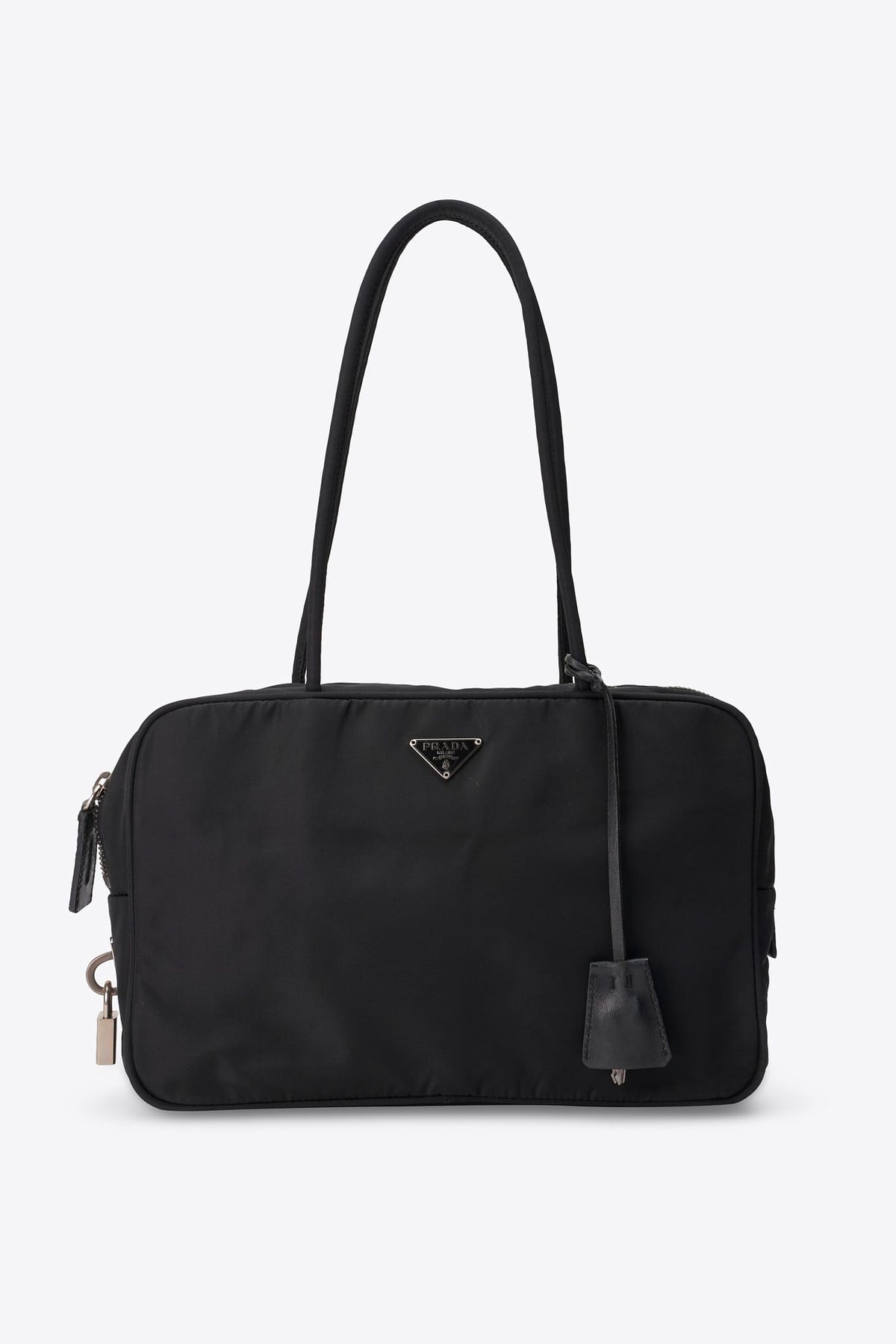 Vintage Prada Black Nylon Shoulder Bag