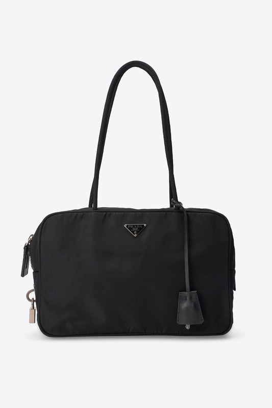 Vintage Prada Black Nylon Shoulder Bag