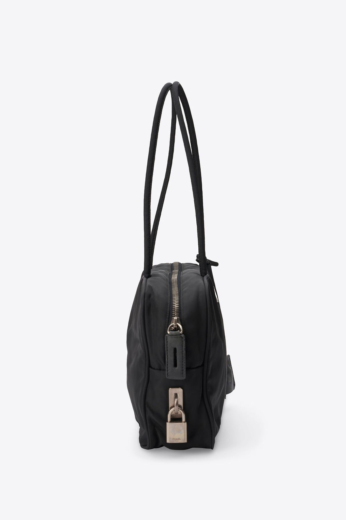 Vintage Prada Black Nylon Shoulder Bag