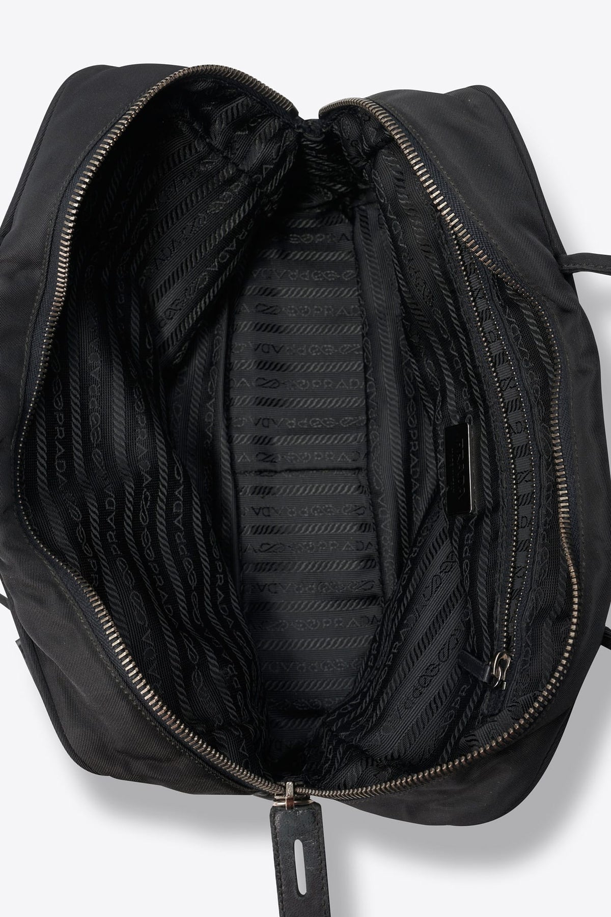 Vintage Prada Black Nylon Shoulder Bag