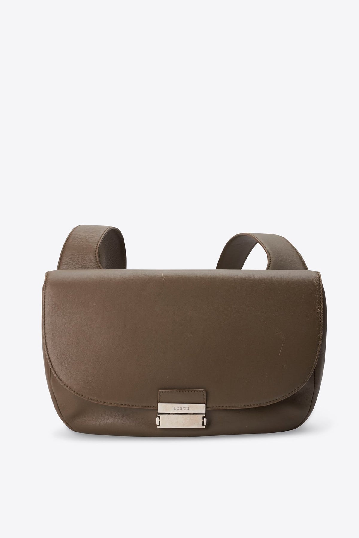 Vintage Loewe Green Leather Crossbody Bag