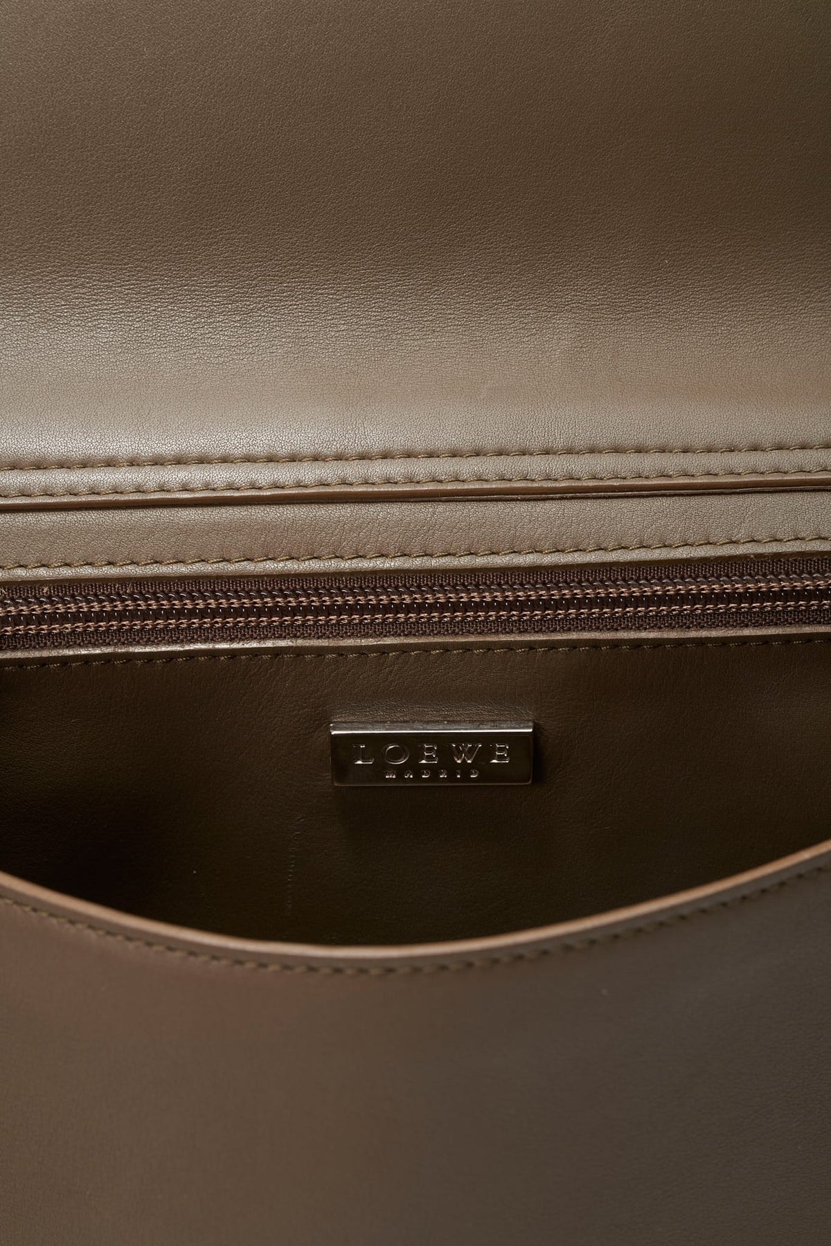 Vintage Loewe Green Leather Crossbody Bag