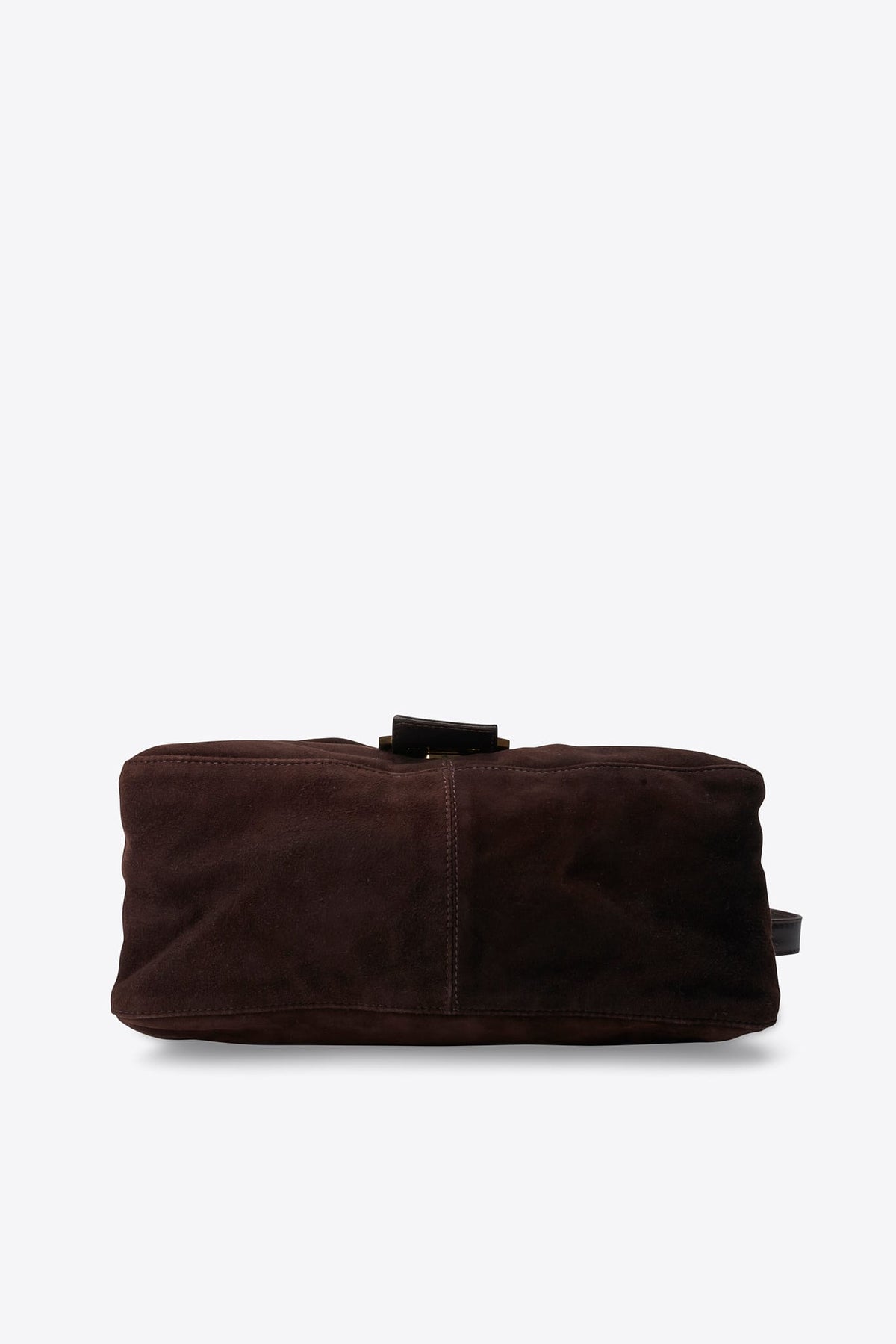 Vintage Fendi Brown Suede Mamma Baguette Bag
