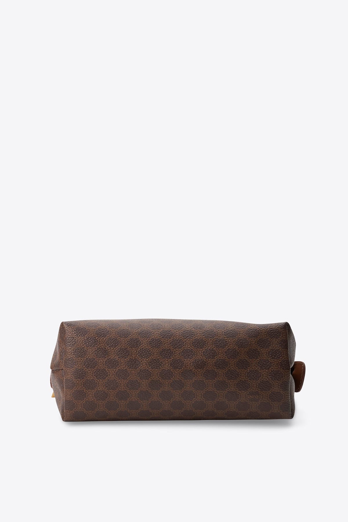 Vintage Celine Brown Macadam Canvas Clutch Bag