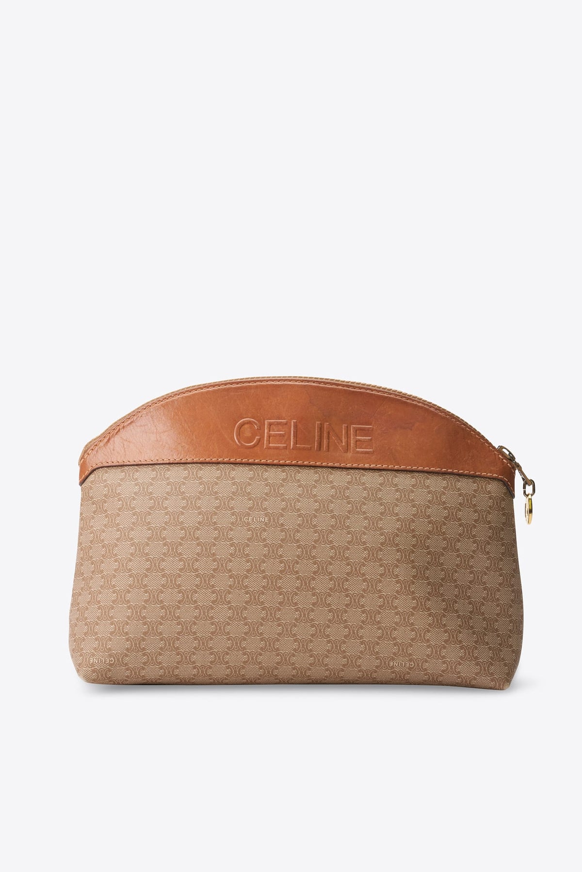 Vintage Celine Macadam Canvas Clutch Bag