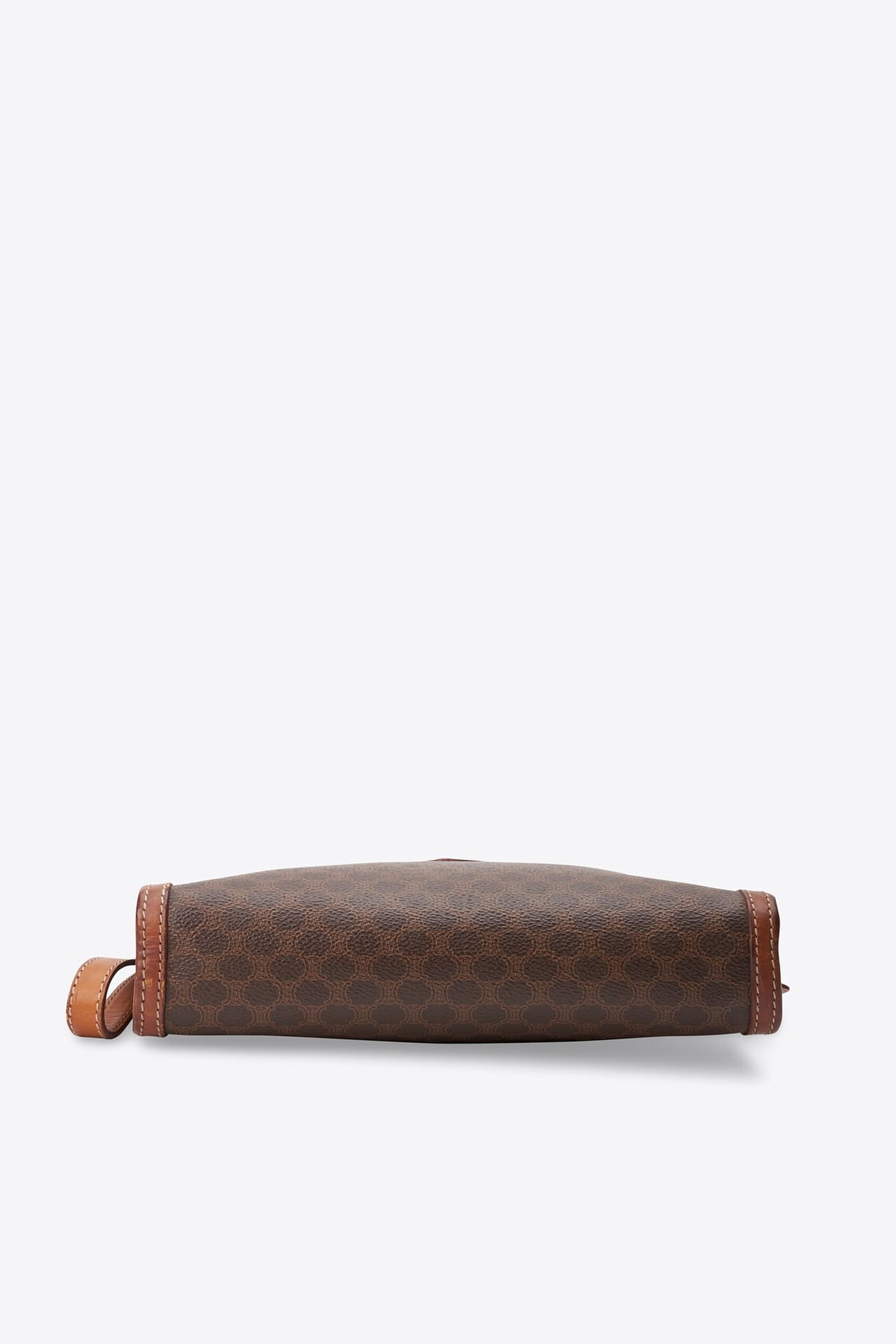 Vintage Celine Brown Macadam Canvas Clutch Bag