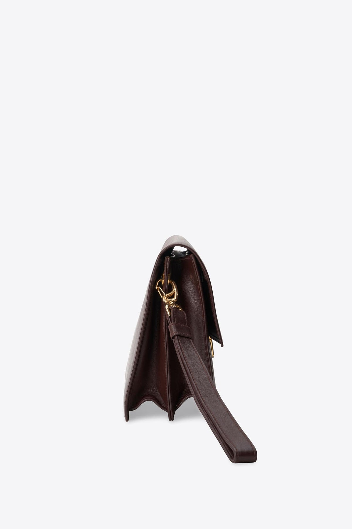 Vintage Celine Burgundy Leather Clutch Bag
