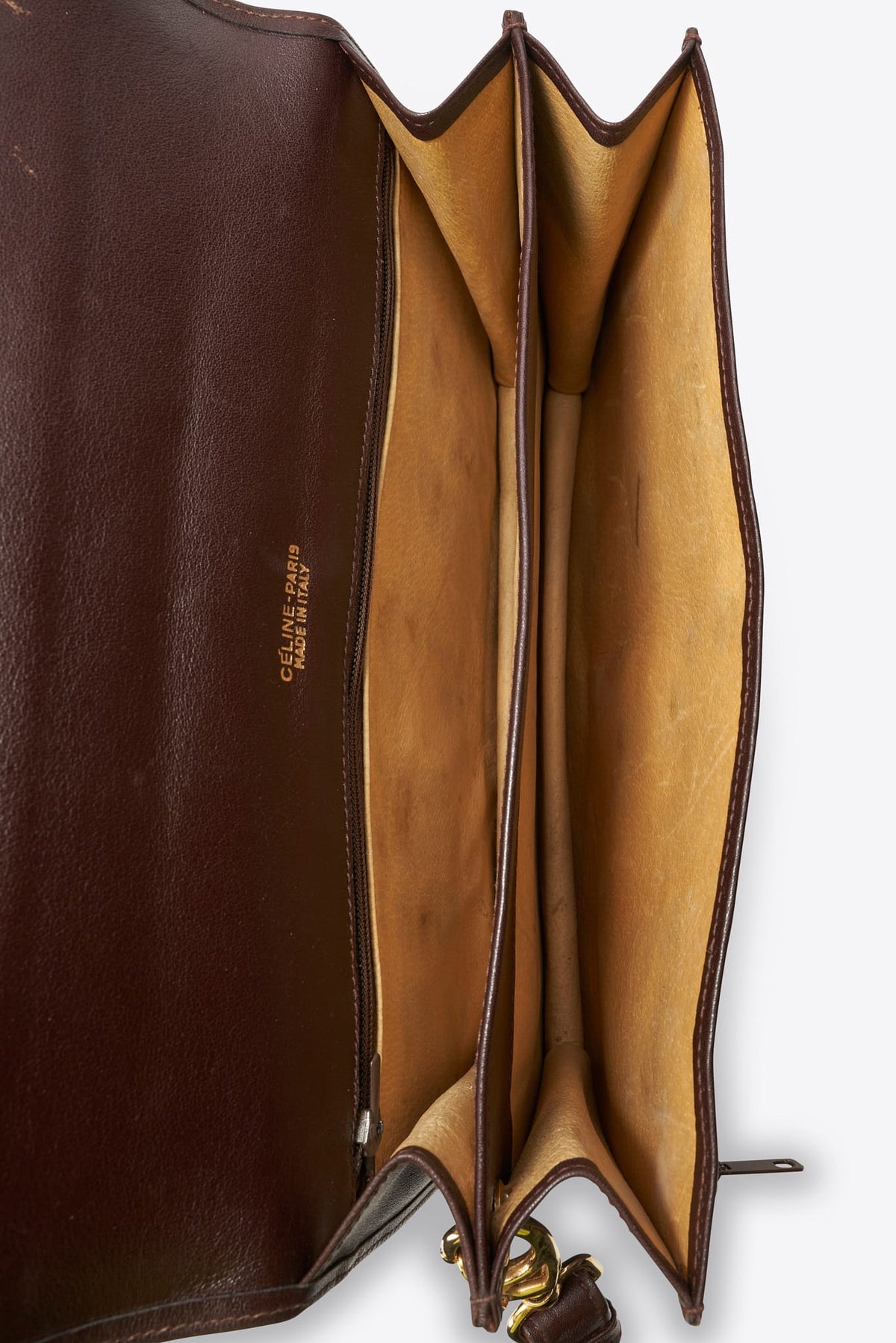 Vintage Celine Burgundy Leather Clutch Bag