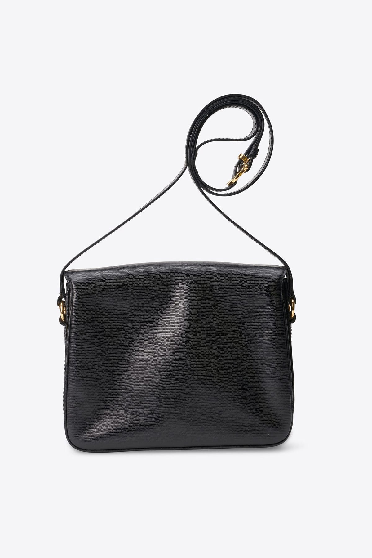Vintage Celine Black Circular Logo Crossbody Bag