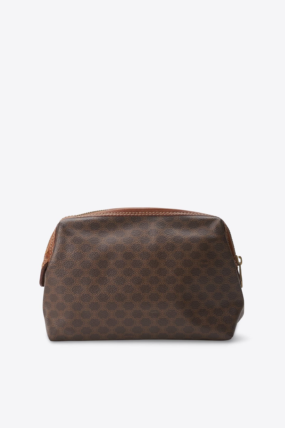 Vintage Celine Brown Macadam Canvas Clutch Bag