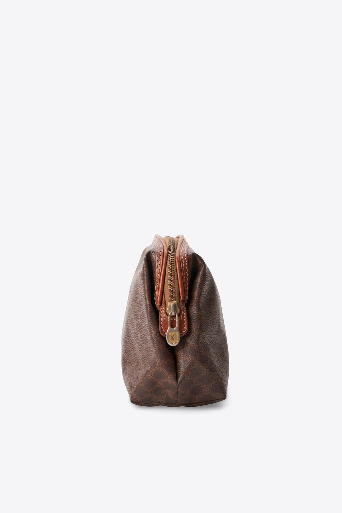 Vintage Celine Brown Macadam Canvas Clutch Bag