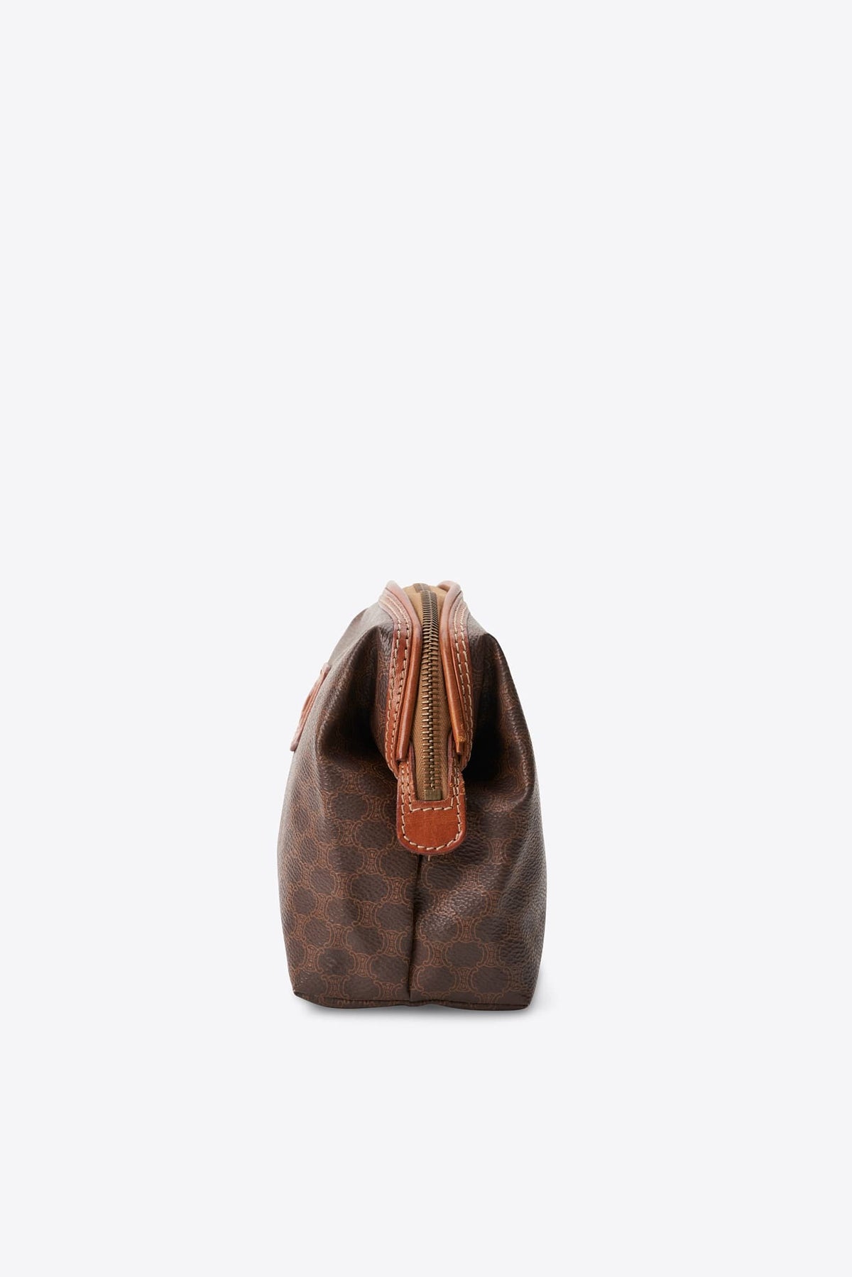 Vintage Celine Brown Macadam Canvas Clutch Bag